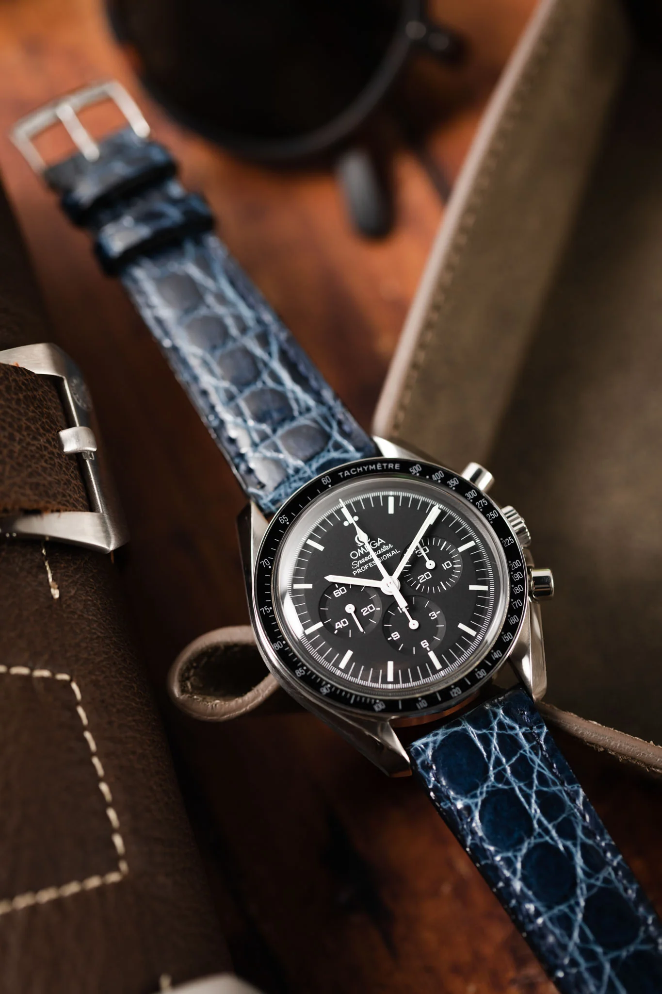 Morellato TRACY Genuine Crocodile Watch Strap in NAVY BLUE - Image 4