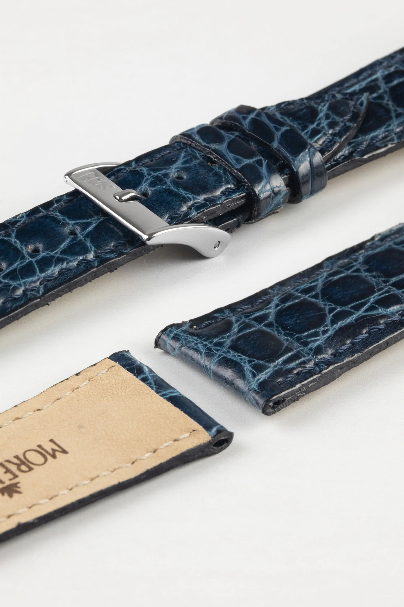 Morellato TRACY Genuine Crocodile Watch Strap in NAVY BLUE - Image 7