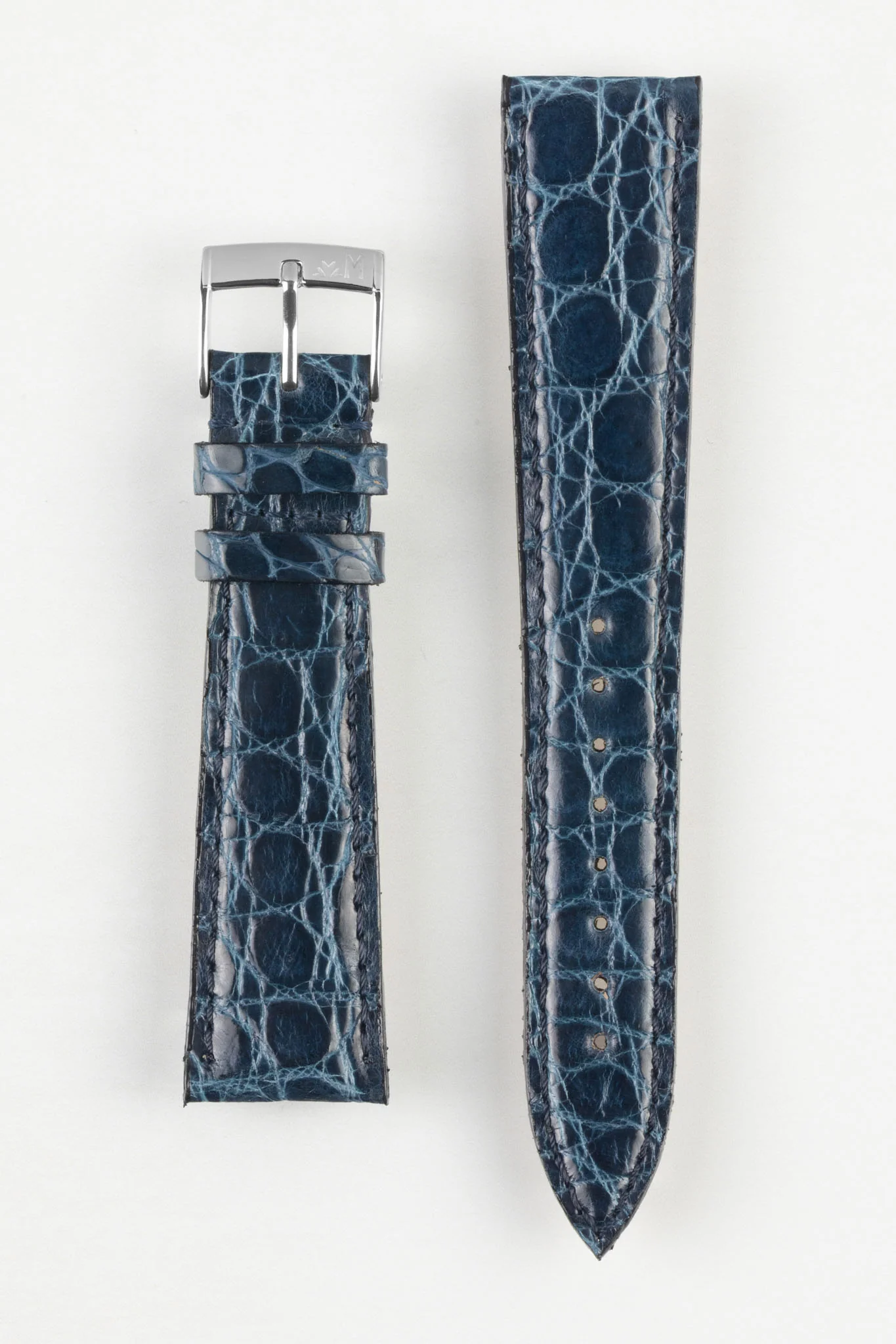 Morellato TRACY Genuine Crocodile Watch Strap in NAVY BLUE - Image 8