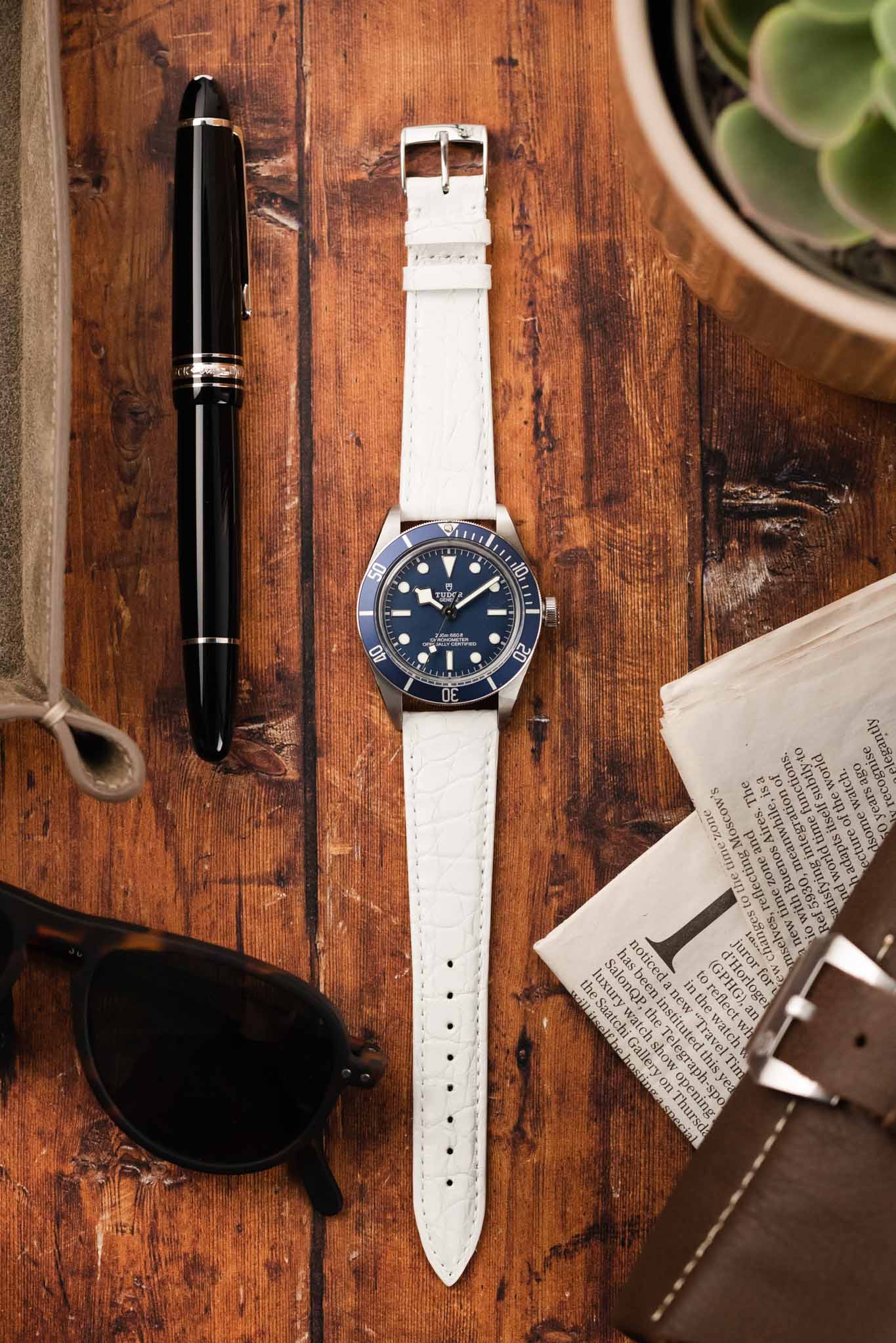 Morellato TRACY Genuine Crocodile Watch Strap in WHITE - Image 4