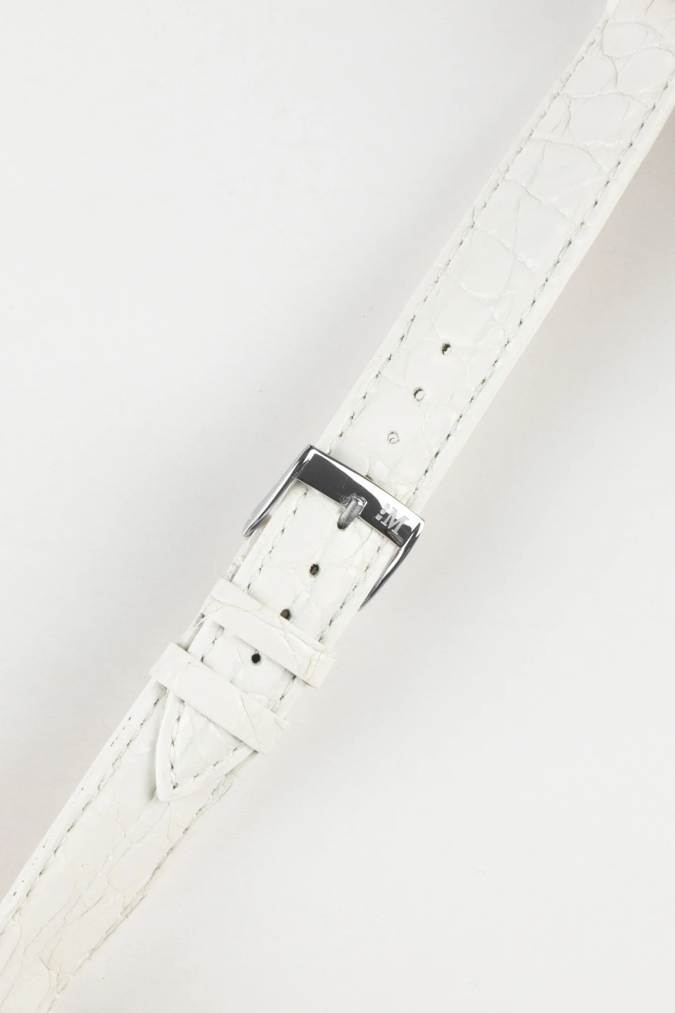 Morellato TRACY Genuine Crocodile Watch Strap in WHITE - Image 5