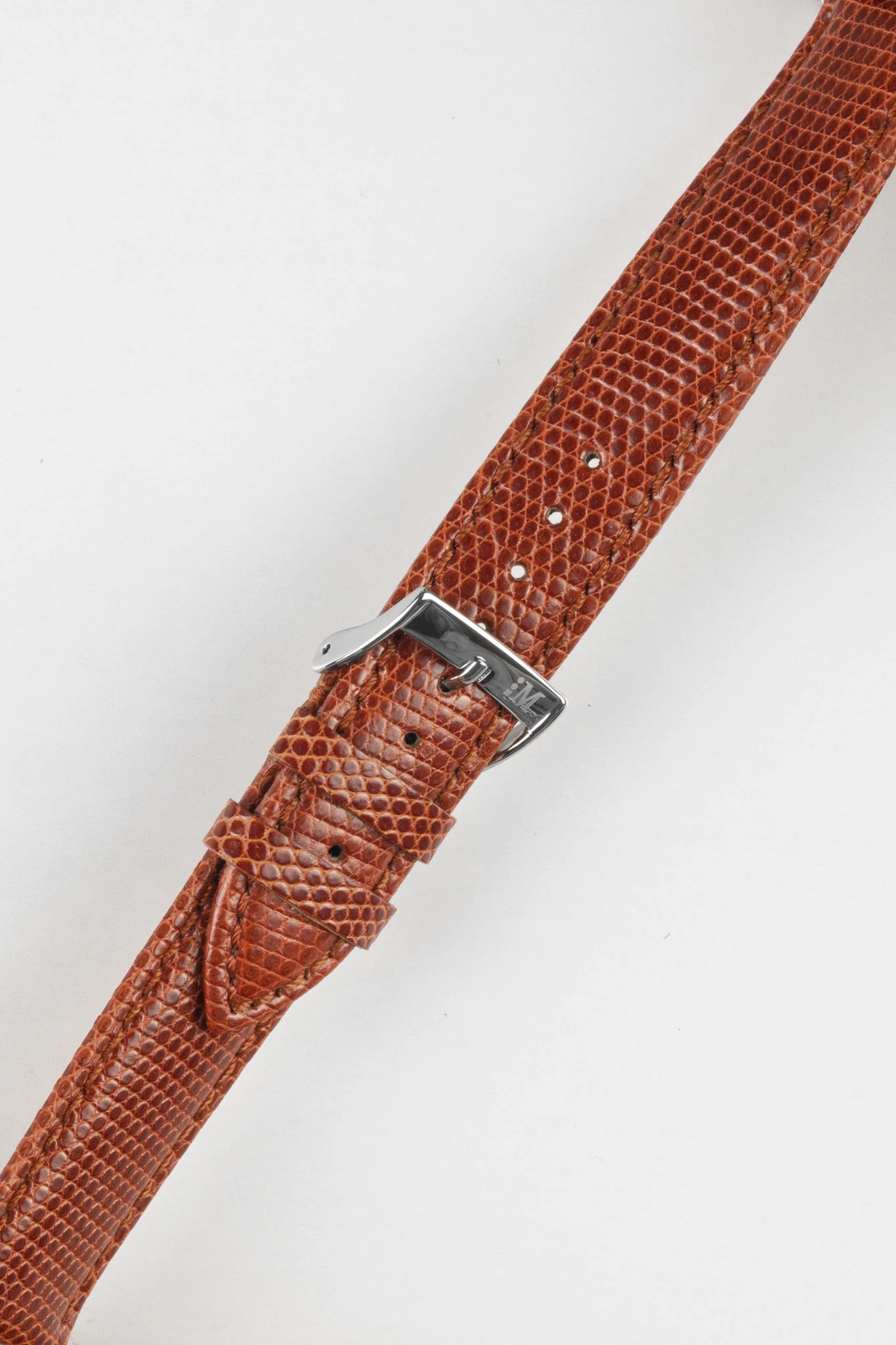 Morellato VIOLINO Genuine Lizard Skin Strap in GOLD BROWN - Image 5
