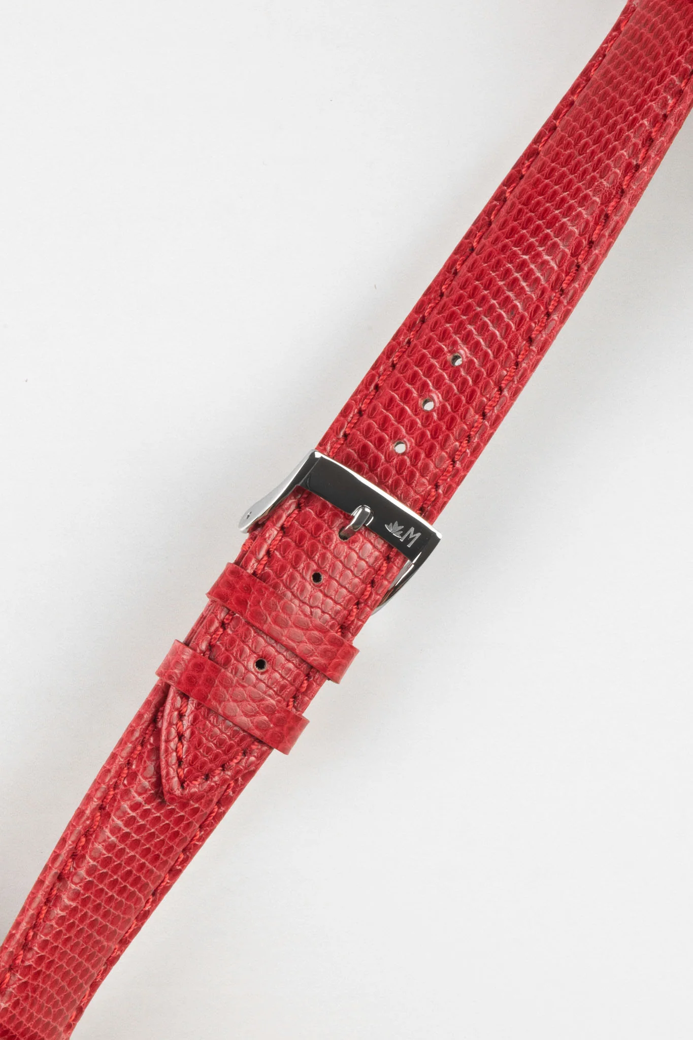 Morellato VIOLINO Genuine Lizard Skin Strap in RED - Image 5