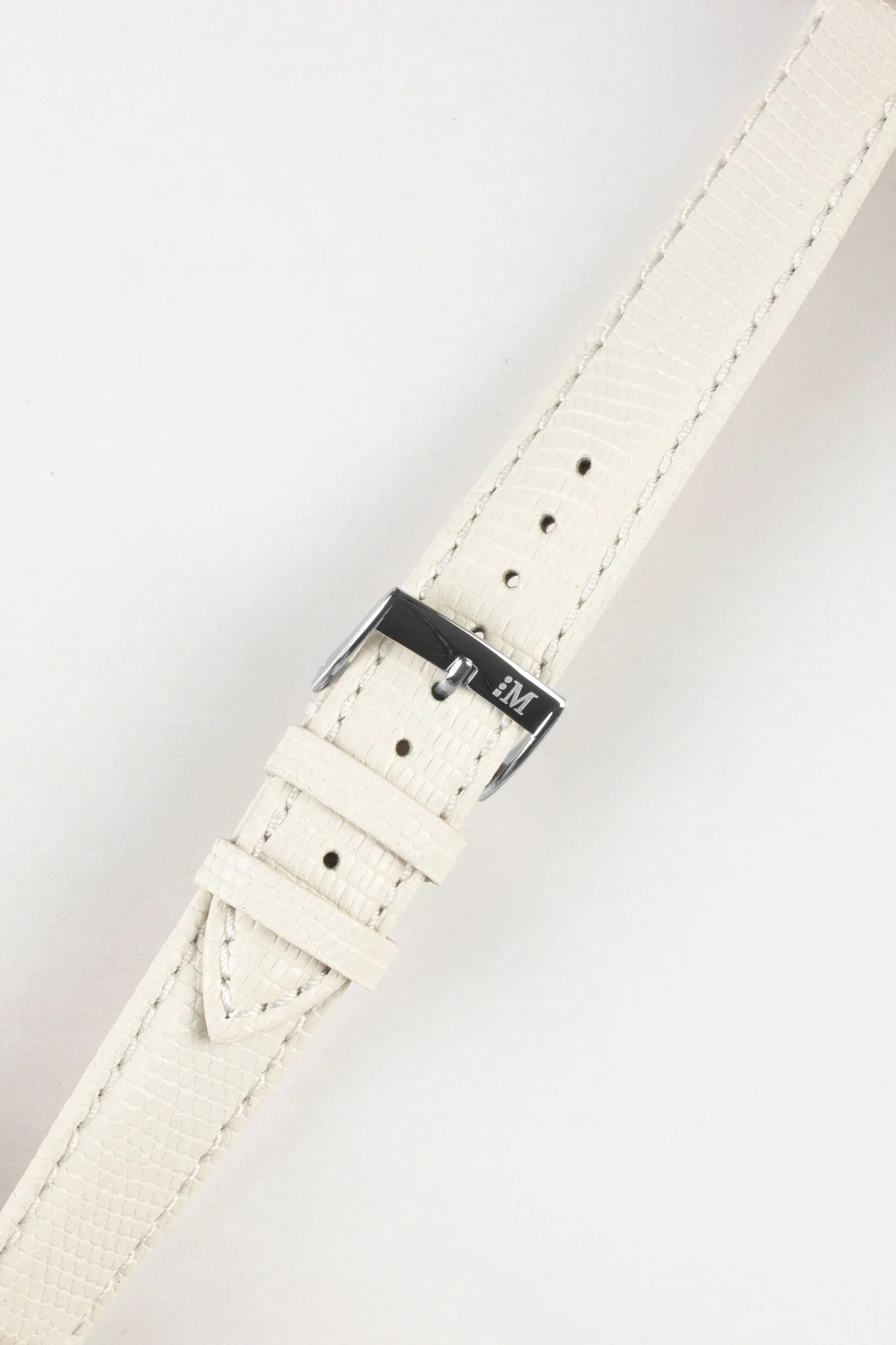 Morellato VIOLINO Genuine Lizard Skin Strap in WHITE - Image 5