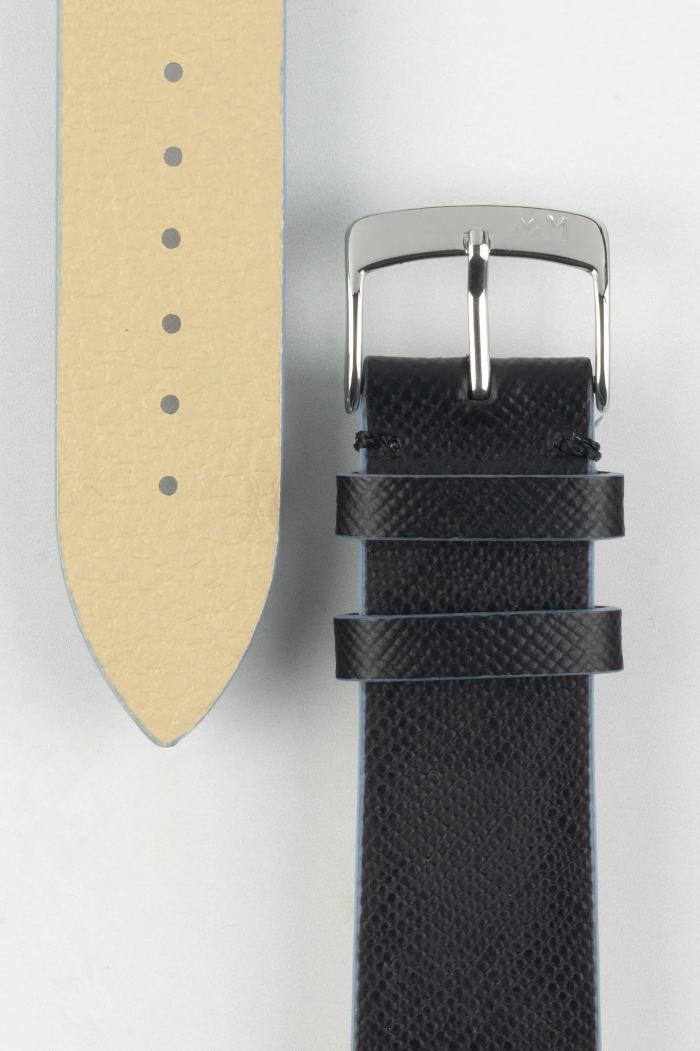 Morellato ZANTE Recycled Leather-Fibre Watch Strap in BLACK - Image 3