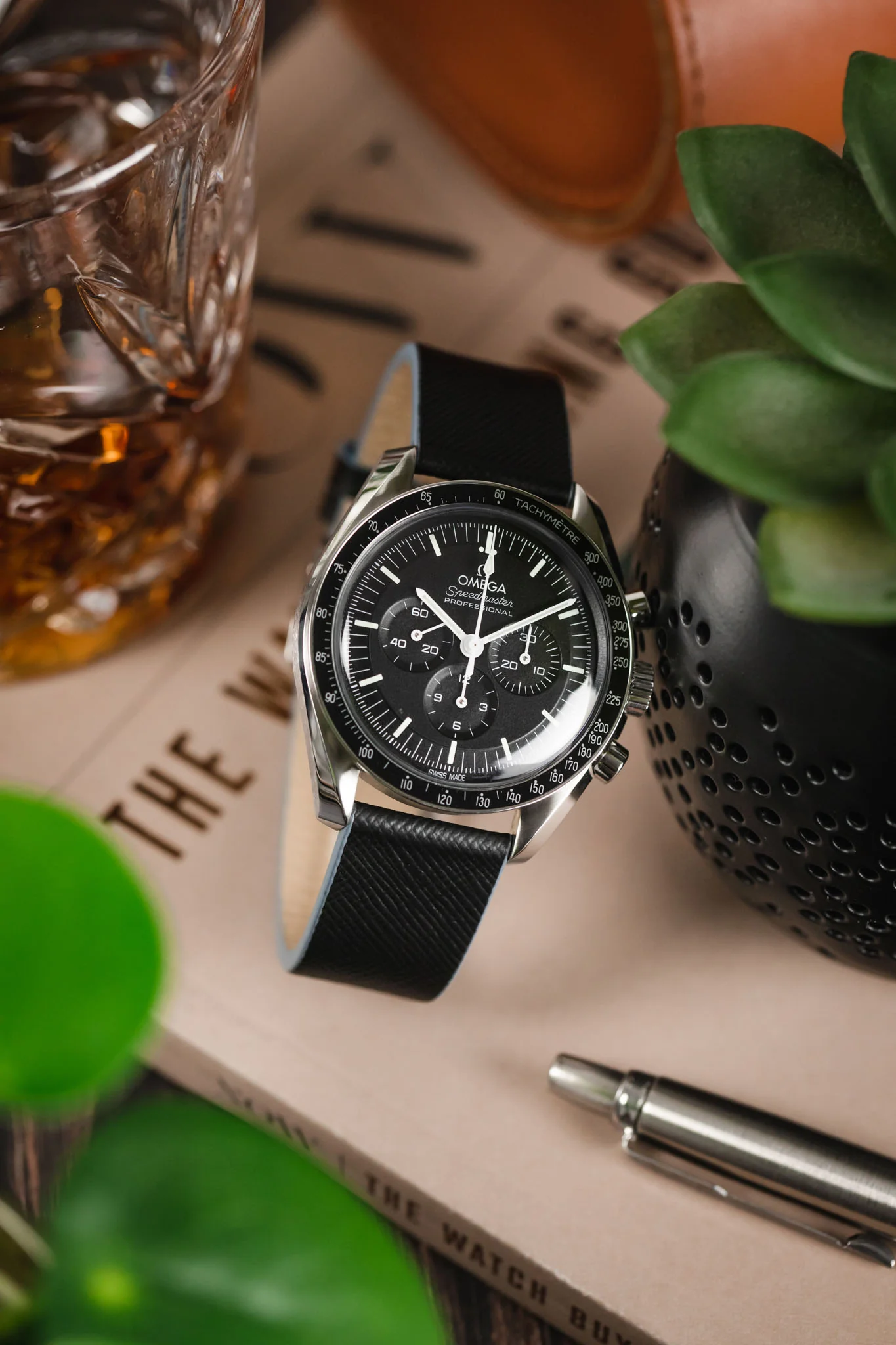 Morellato ZANTE Recycled Leather-Fibre Watch Strap in BLACK - Image 4
