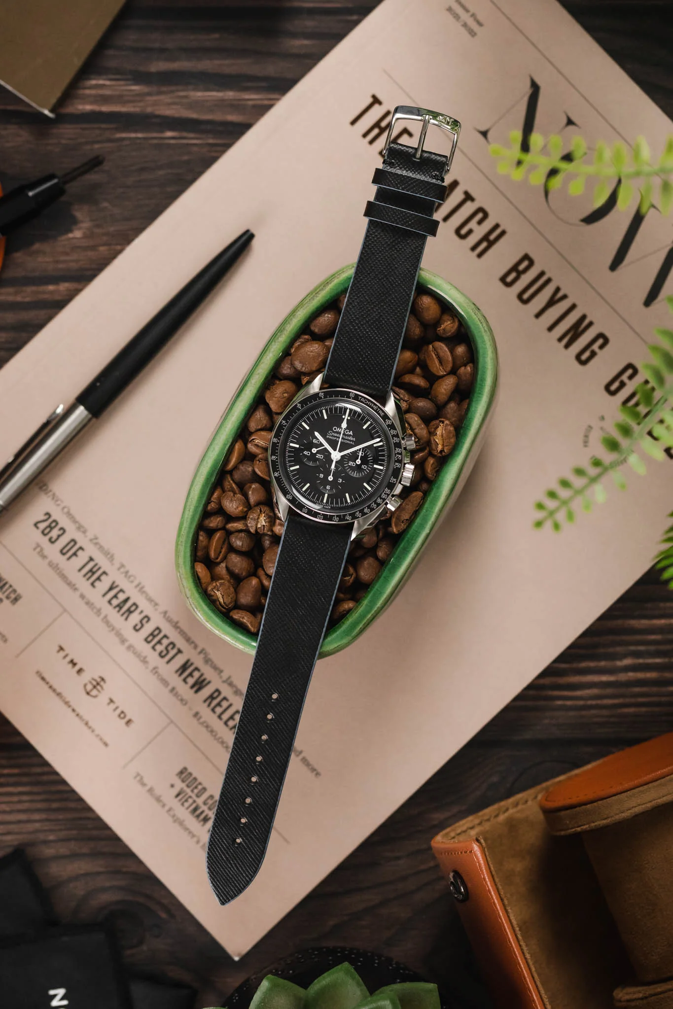 Morellato ZANTE Recycled Leather-Fibre Watch Strap in BLACK - Image 6