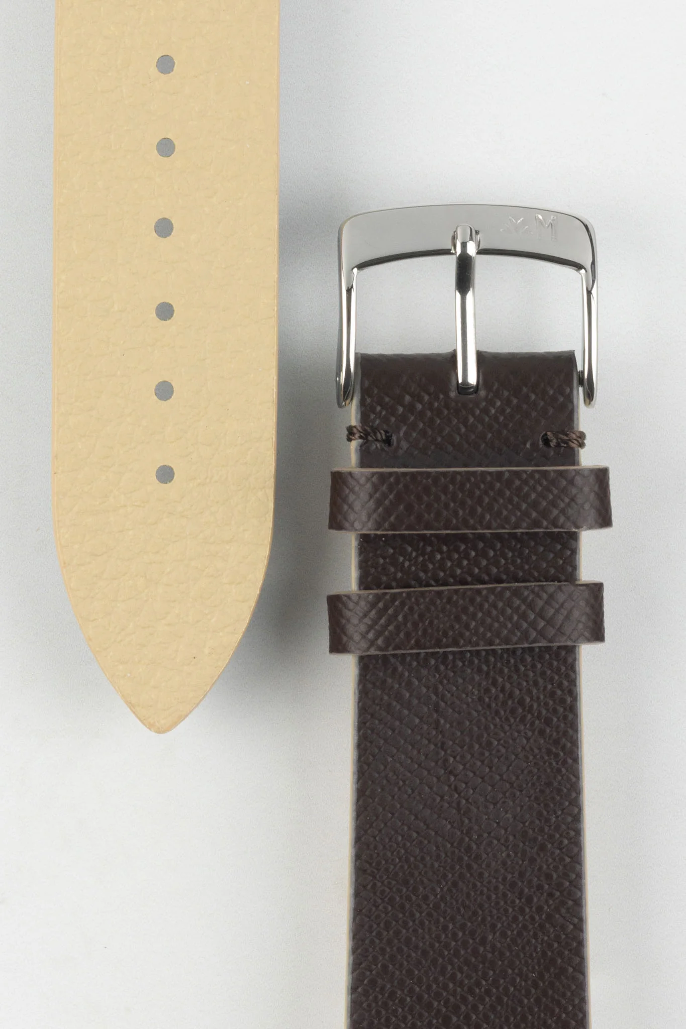 Morellato ZANTE Recycled Leather-Fibre Watch Strap in BROWN - Image 3