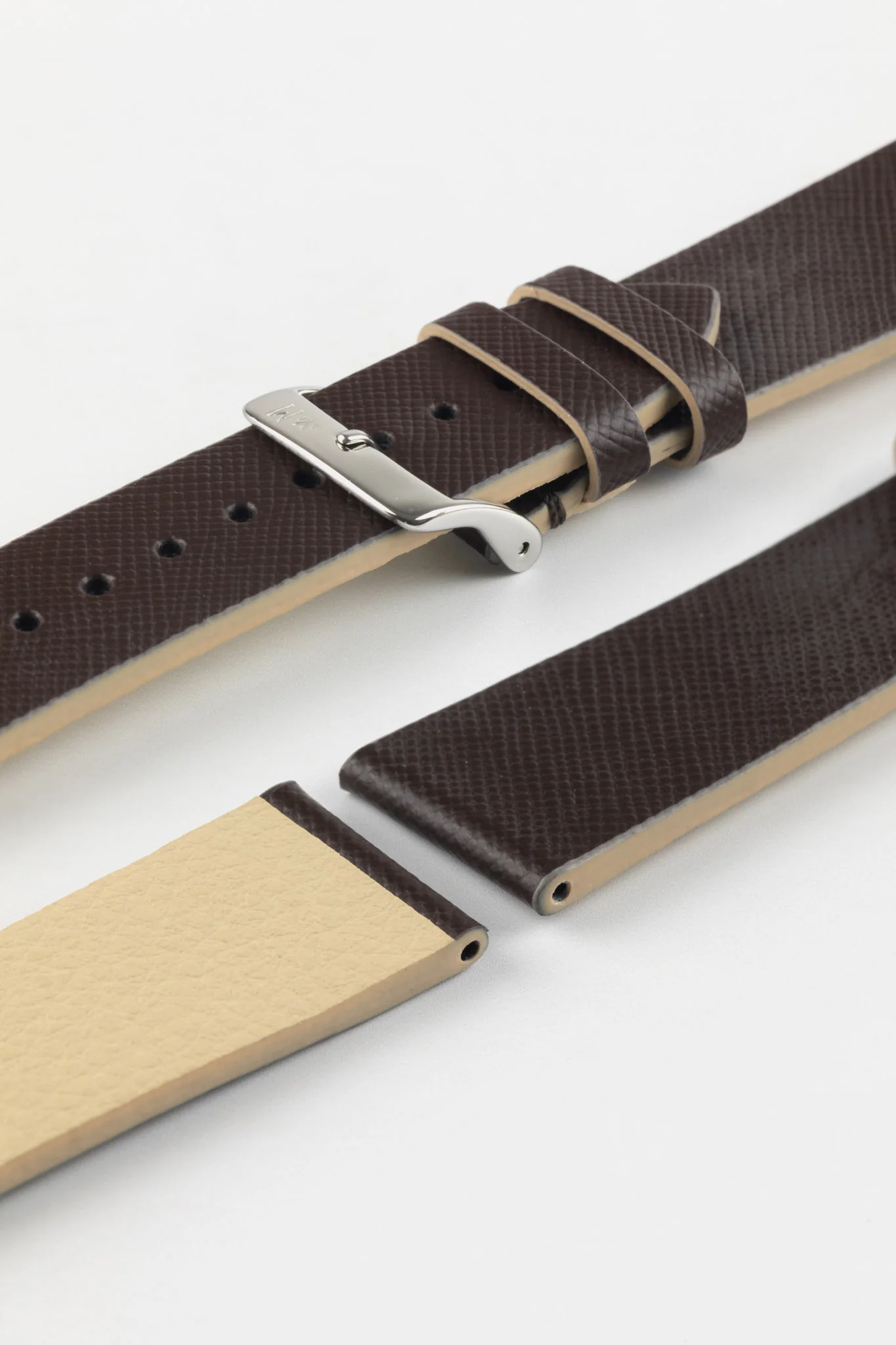 Morellato ZANTE Recycled Leather-Fibre Watch Strap in BROWN - Image 7