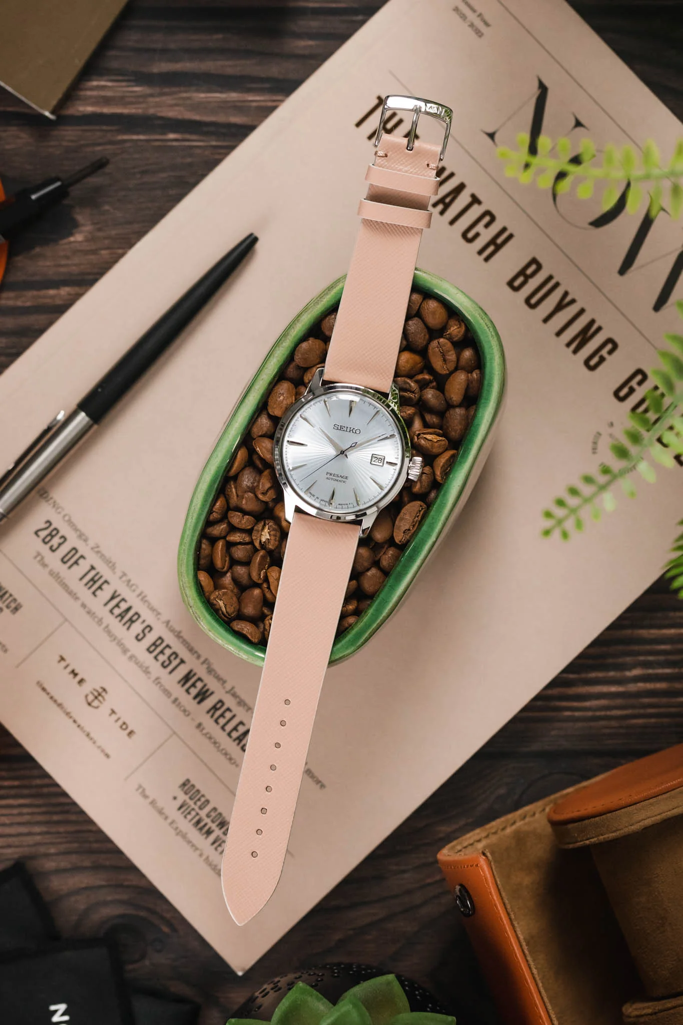 Morellato ZANTE Recycled Leather-Fibre Watch Strap in ROSE - Image 6