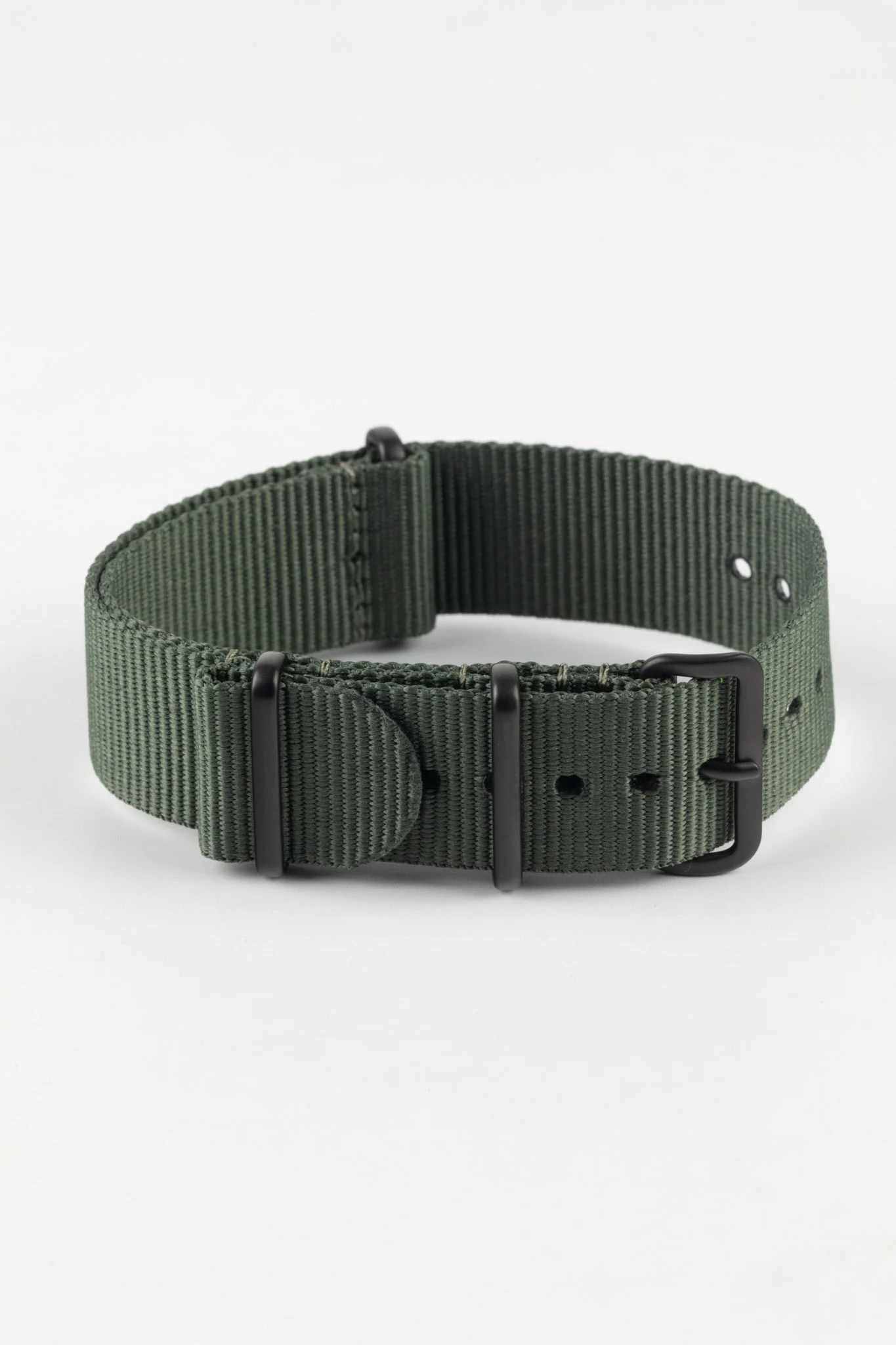 Nylon Watch Strap in DARK GREY with PVD Buckle & Keepers - Image 3
