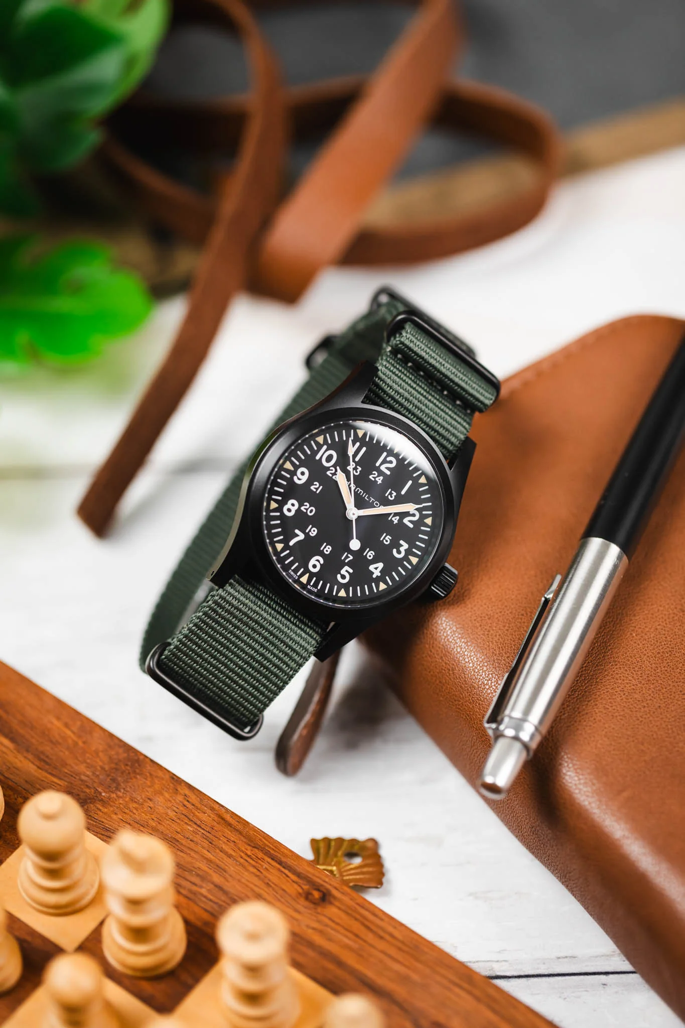 Nylon Watch Strap in DARK GREY with PVD Buckle & Keepers - Image 4
