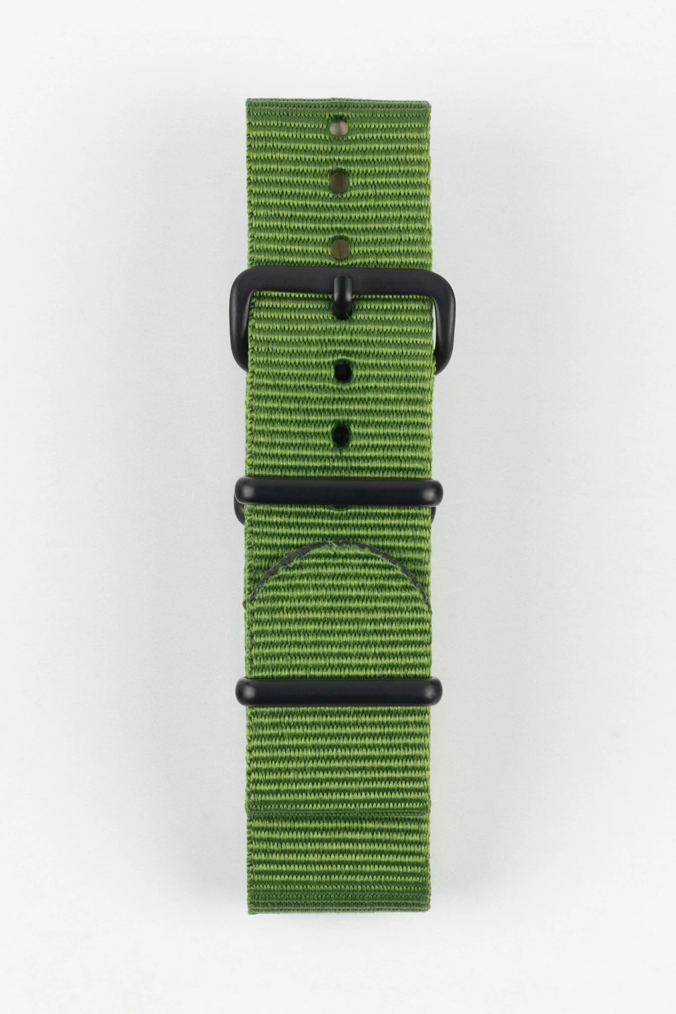 Nylon Watch Strap in GREEN with PVD Buckle and Keepers - Image 7