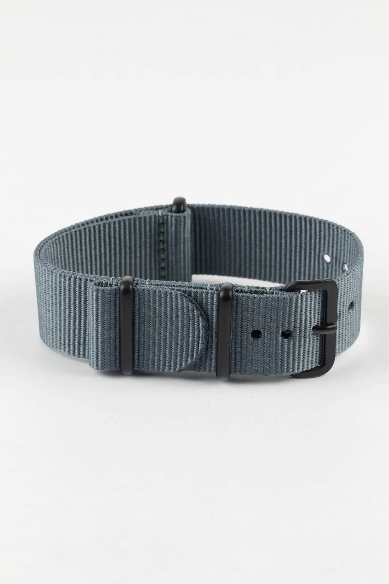 Nylon Watch Strap in GREY with PVD Buckle and Keepers - Image 3