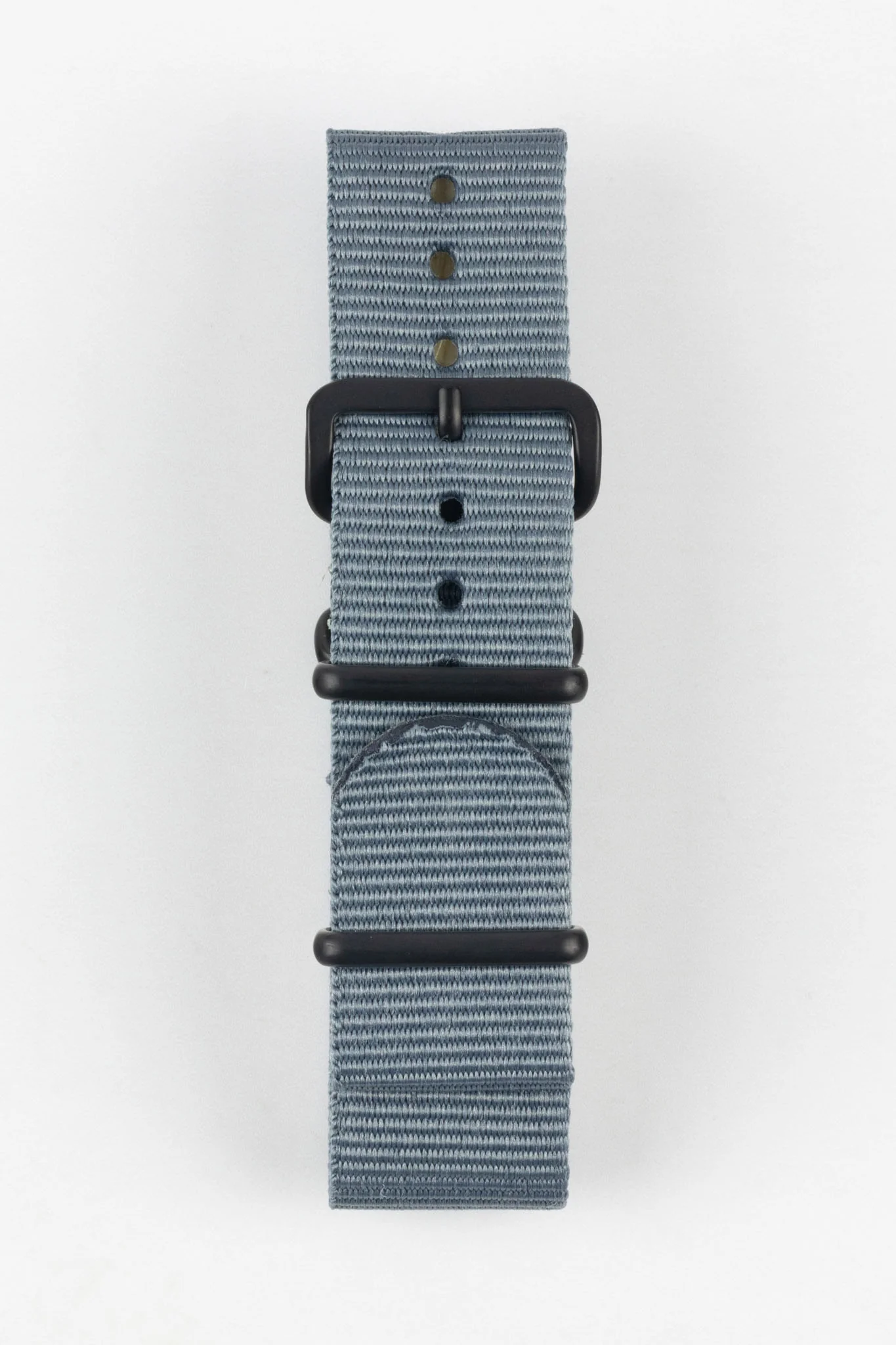 Nylon Watch Strap in GREY with PVD Buckle and Keepers - Image 7
