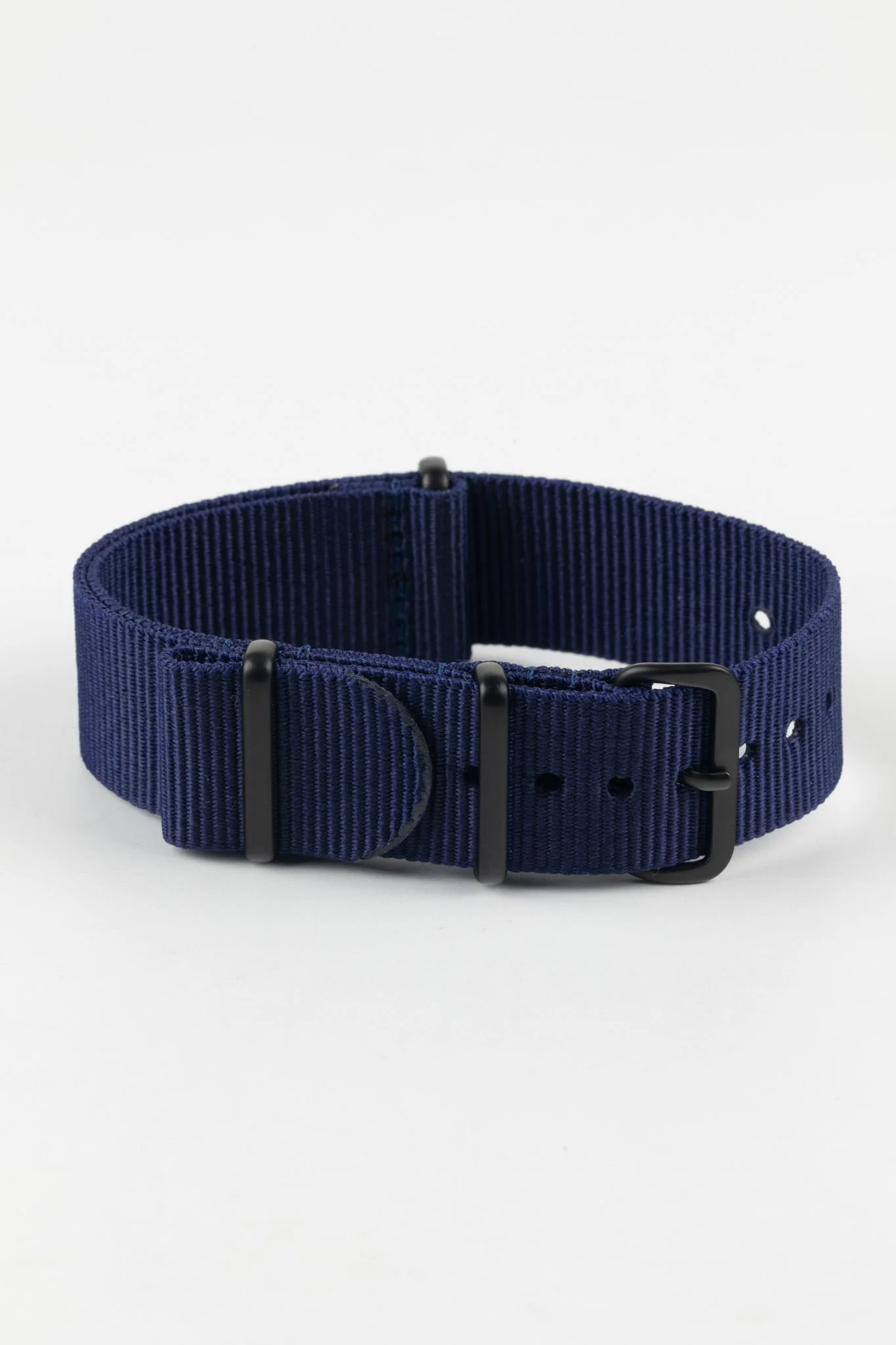 Nylon Watch Strap in BLUE with PVD Buckle and Keepers - Image 3