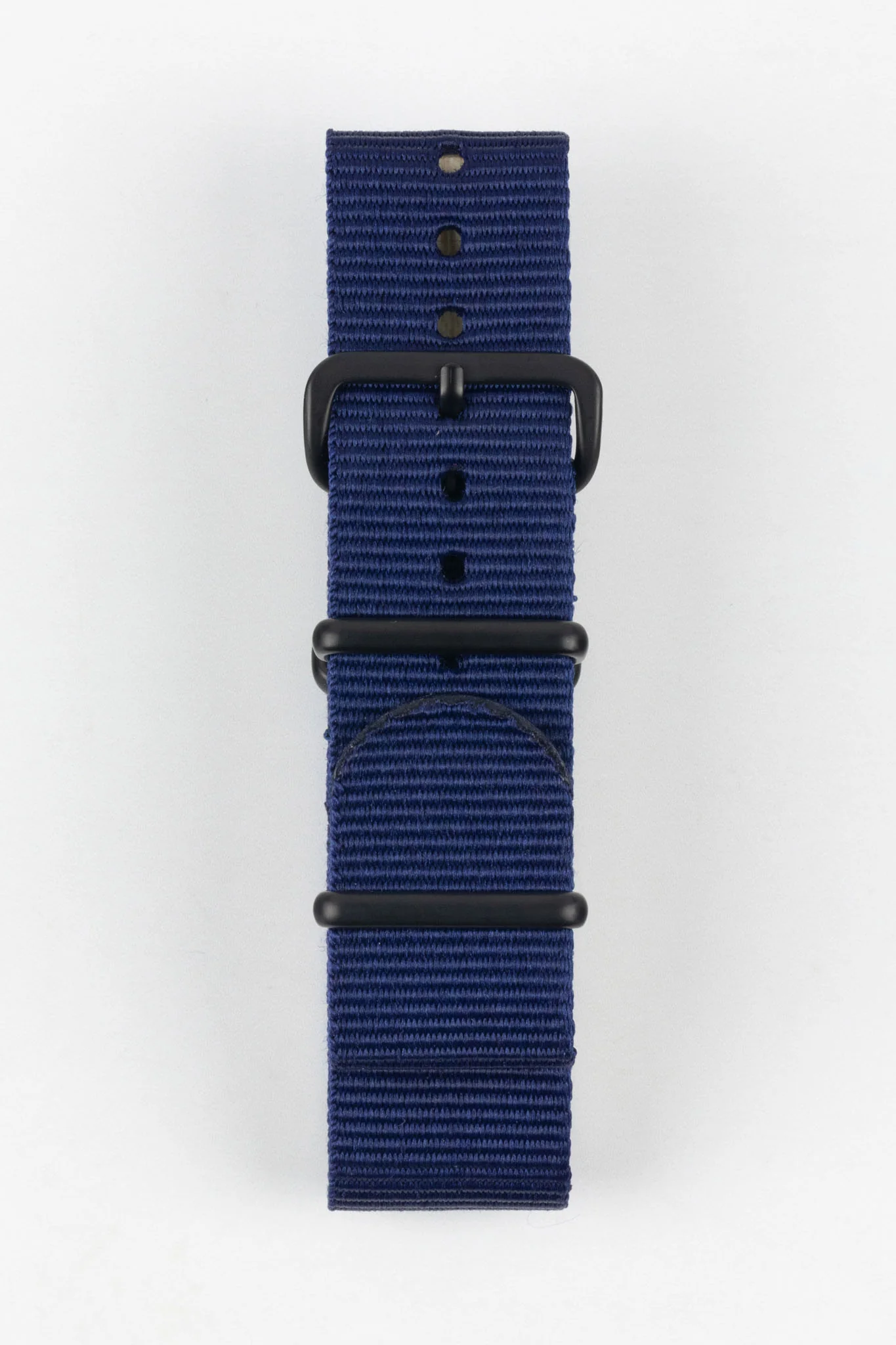 Nylon Watch Strap in BLUE with PVD Buckle and Keepers - Image 7
