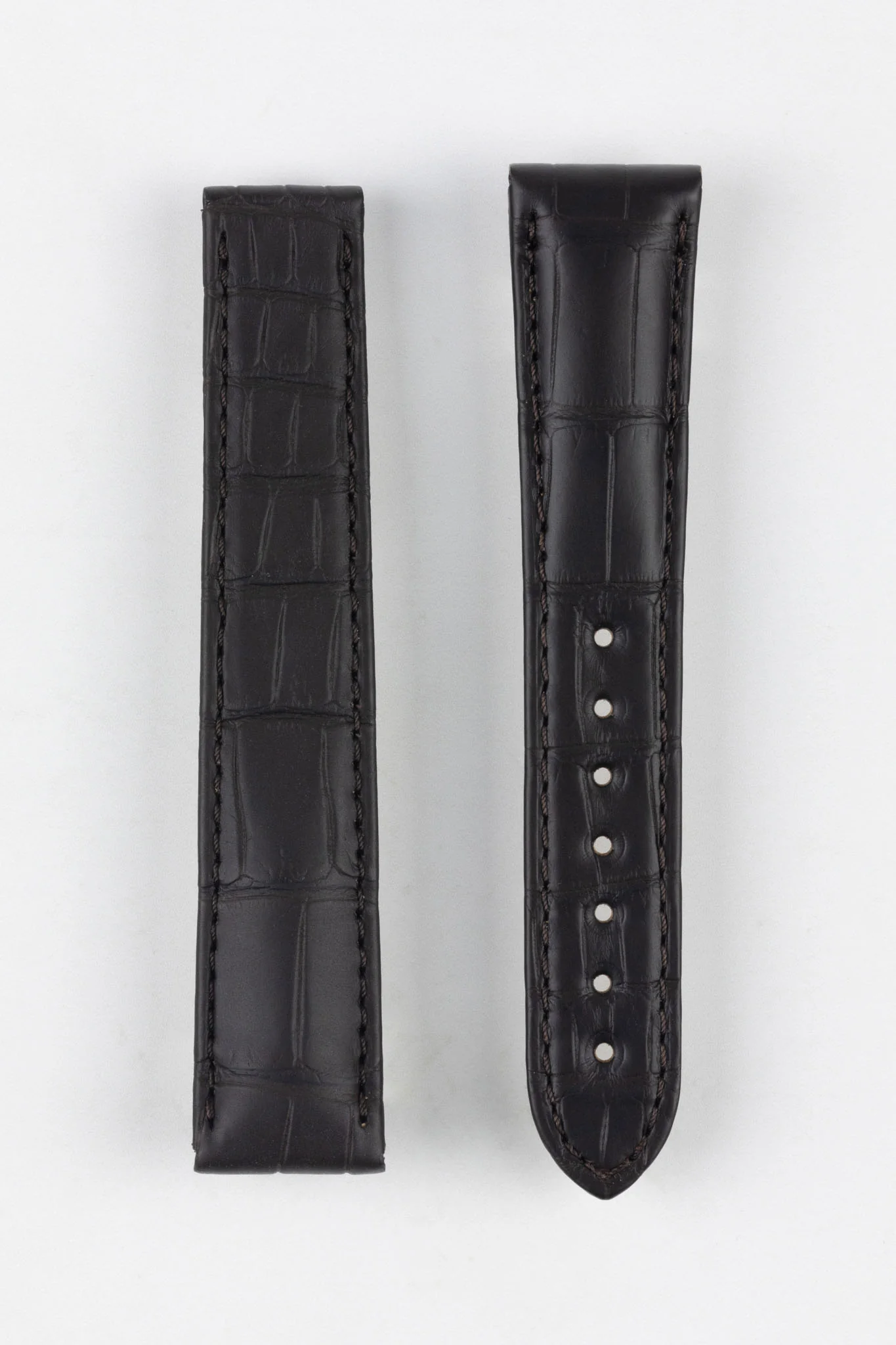 OMEGA 98000275 19mm BROWN Alligator Leather Deployment Watch Strap - Image 4