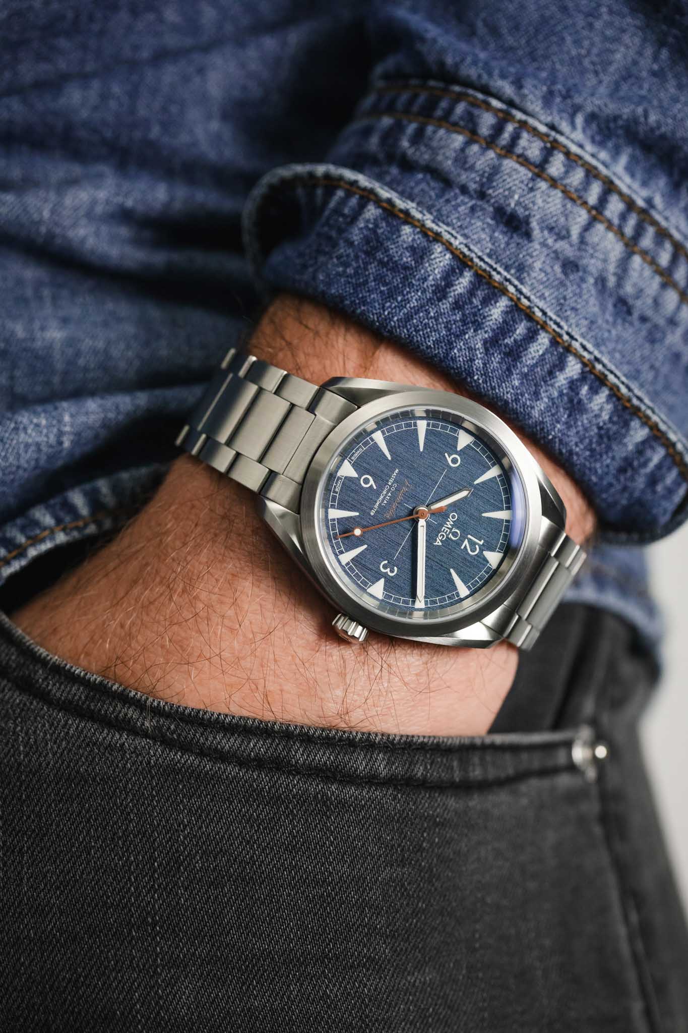 OMEGA Railmaster 40mm Watch - Denim Blue Dial - Image 6