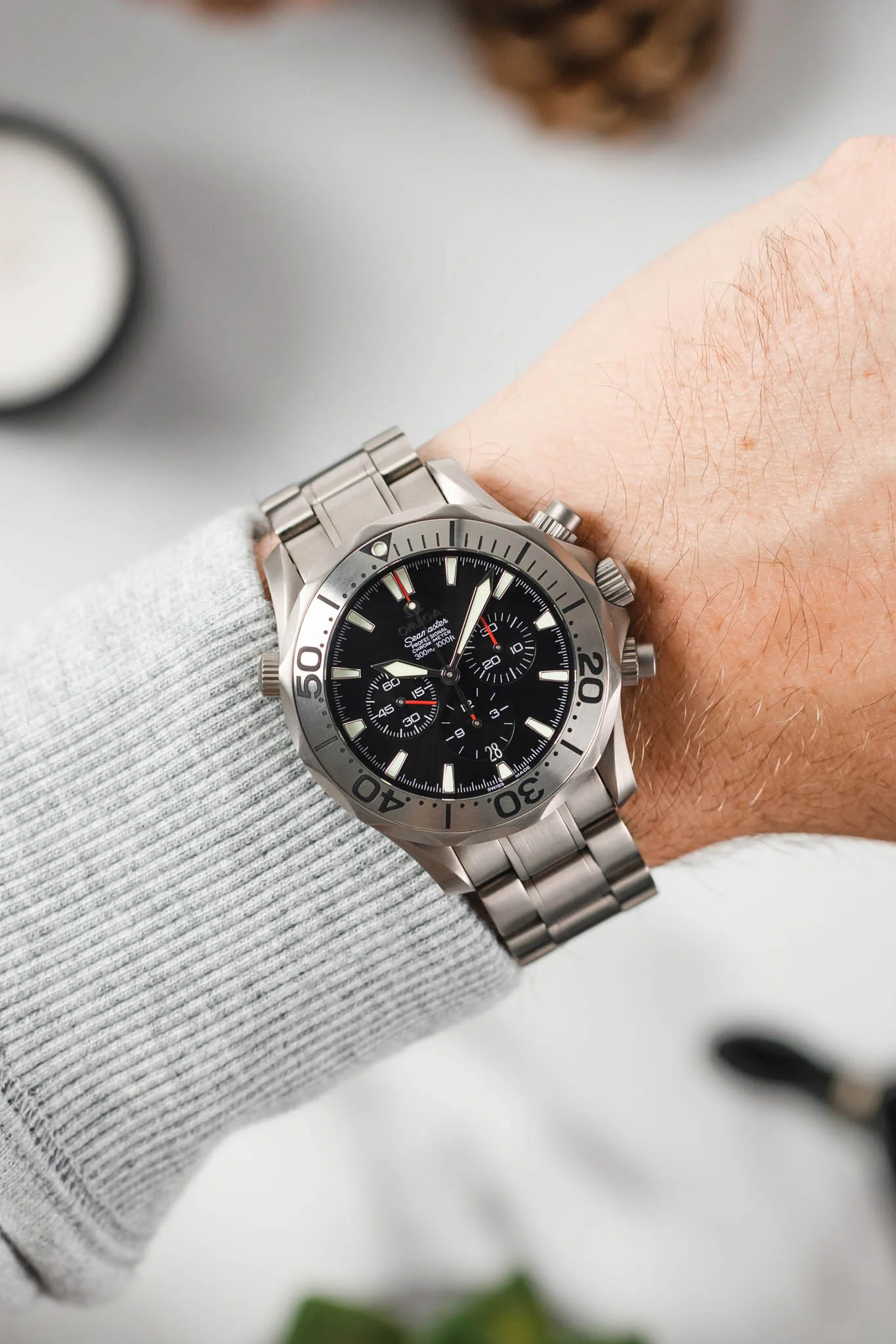 OMEGA 2293.52.00 Seamaster Professional 41.5mm Titanium Diving Chronograph - Black Dial - Image 2