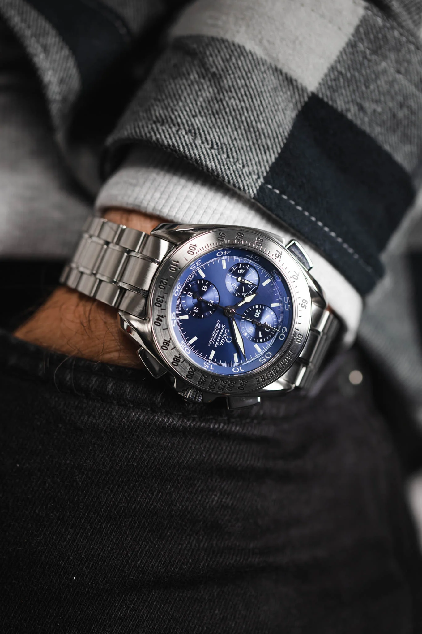 OMEGA Speedmaster Split-Seconds Chrono Blue Dial -  42.25mm - Image 2
