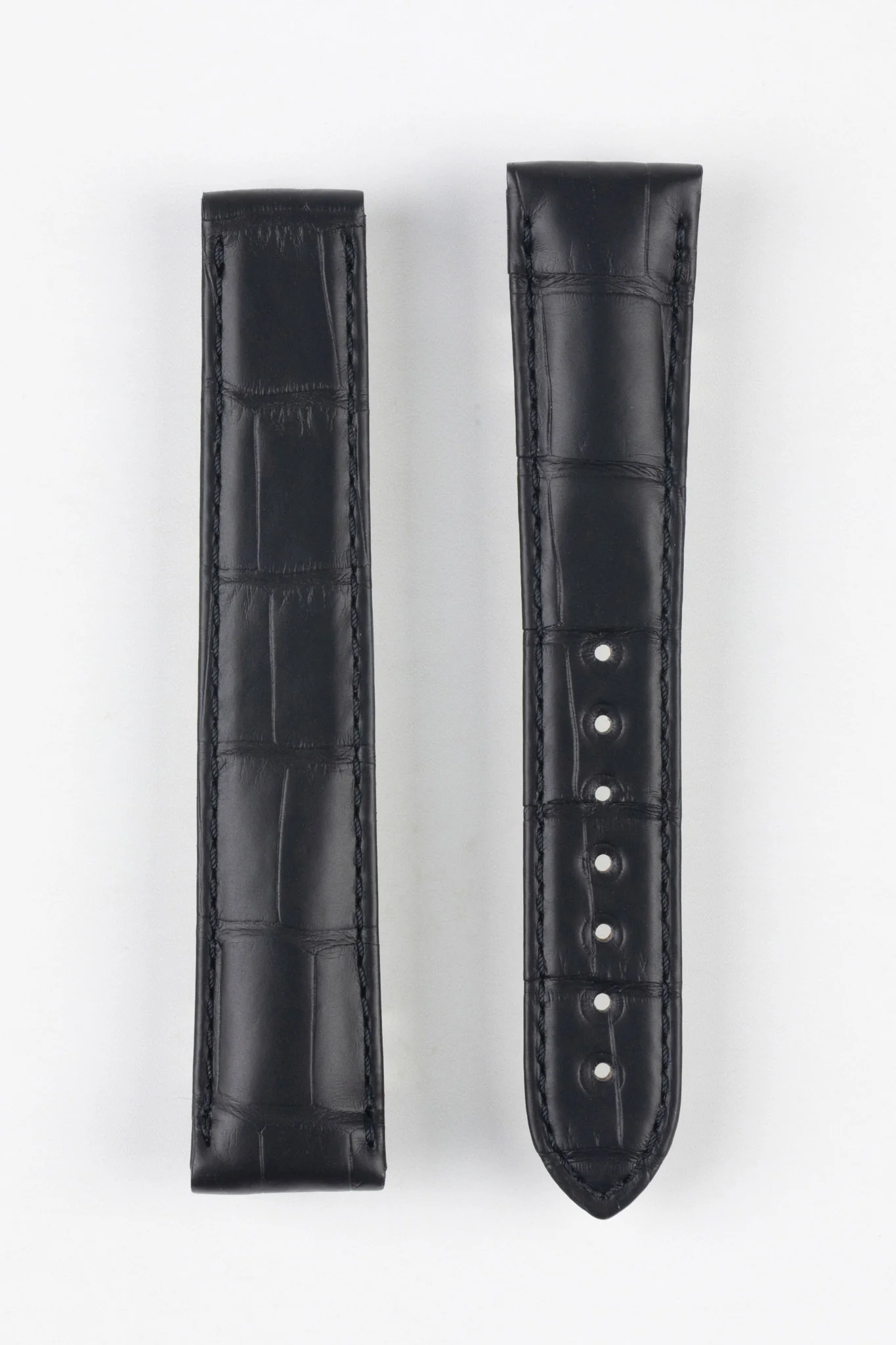 OMEGA 98000339 Seamaster 19mm Alligator Leather Deployment Watch Strap - BLACK - Image 7
