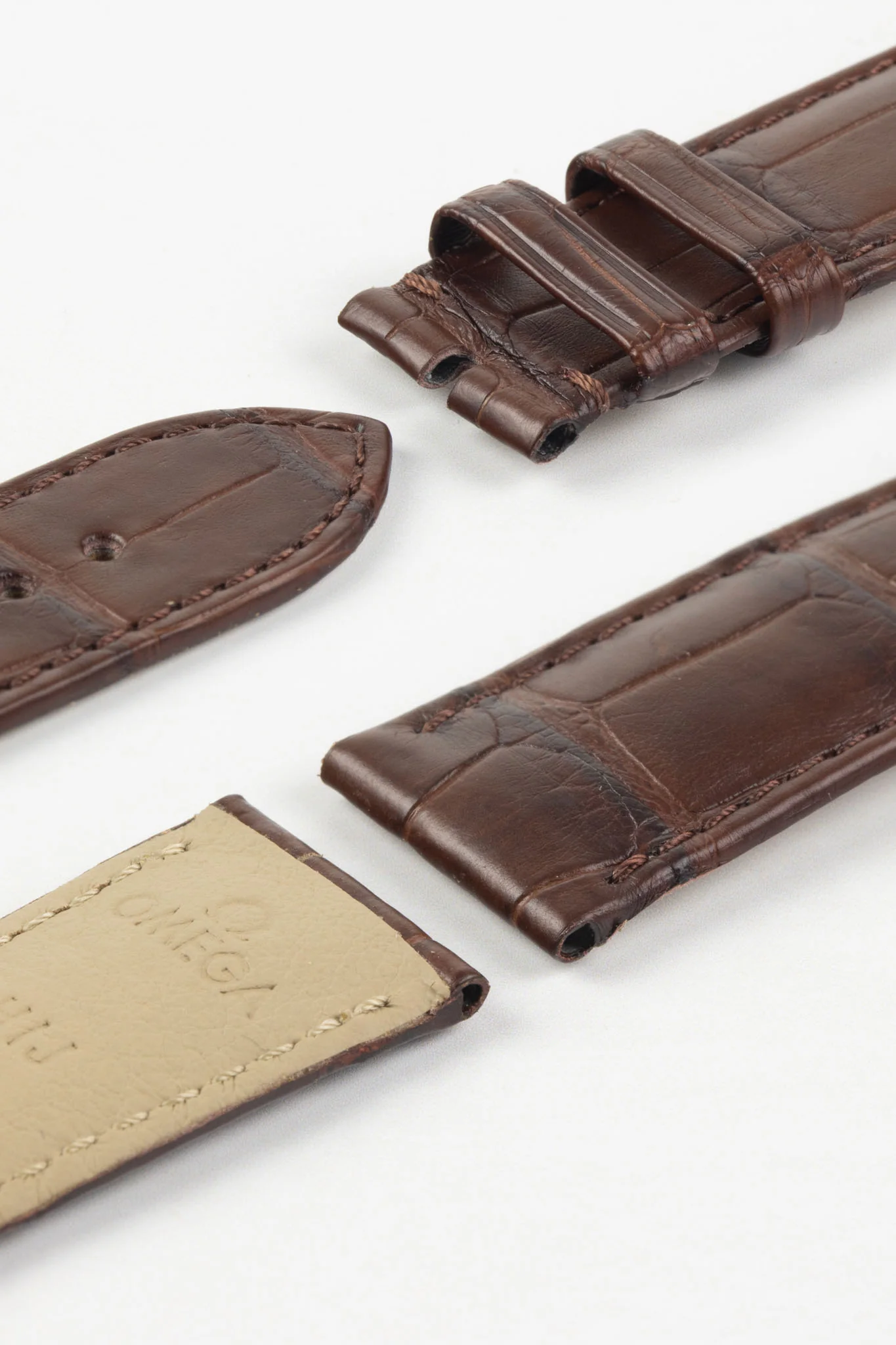 OMEGA 98000411 Seamaster Aqua Terra Genuine Alligator 20mm Watch Strap in BROWN - Image 5