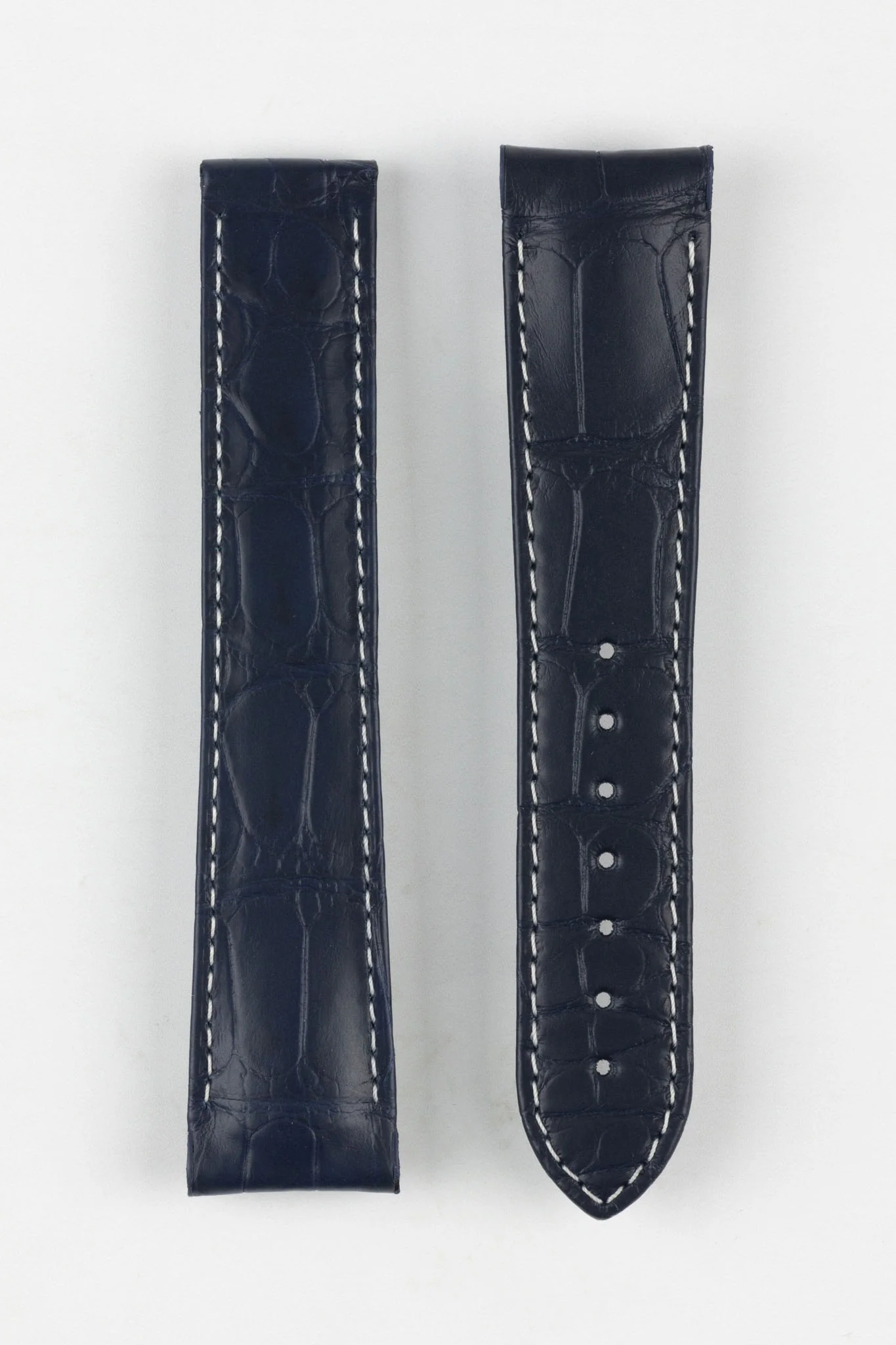 OMEGA CUZ005171 Speedmaster Moonphase 21mm Genuine Alligator Deployment Watch Strap in BLUE - Image 4