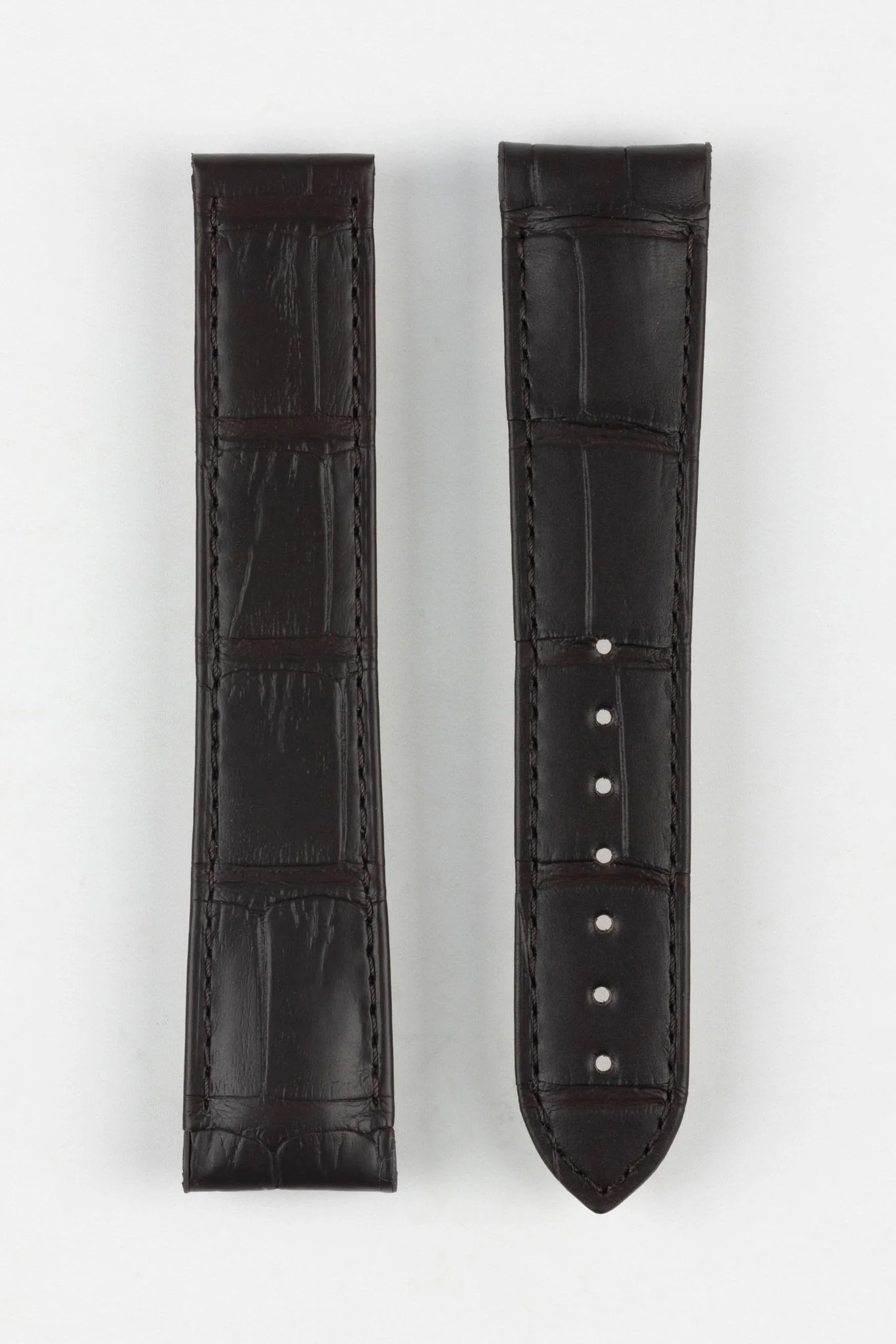 OMEGA CUZ005650 Speedmaster Moonphase 21mm Genuine Alligator Deployment Watch Strap in BROWN - Image 4