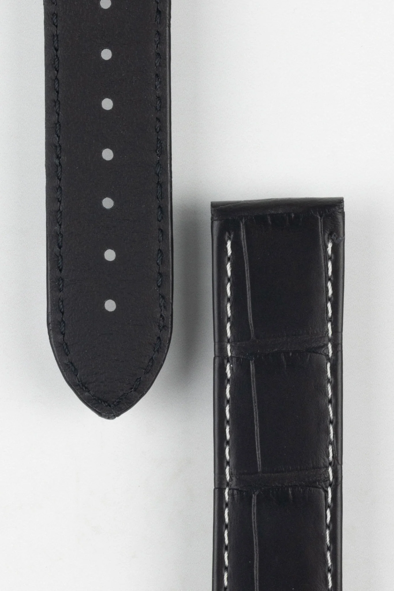 OMEGA CUZ005770 Speedmaster Moonphase 21mm Genuine Alligator Deployment Watch Strap in BLACK - Image 2