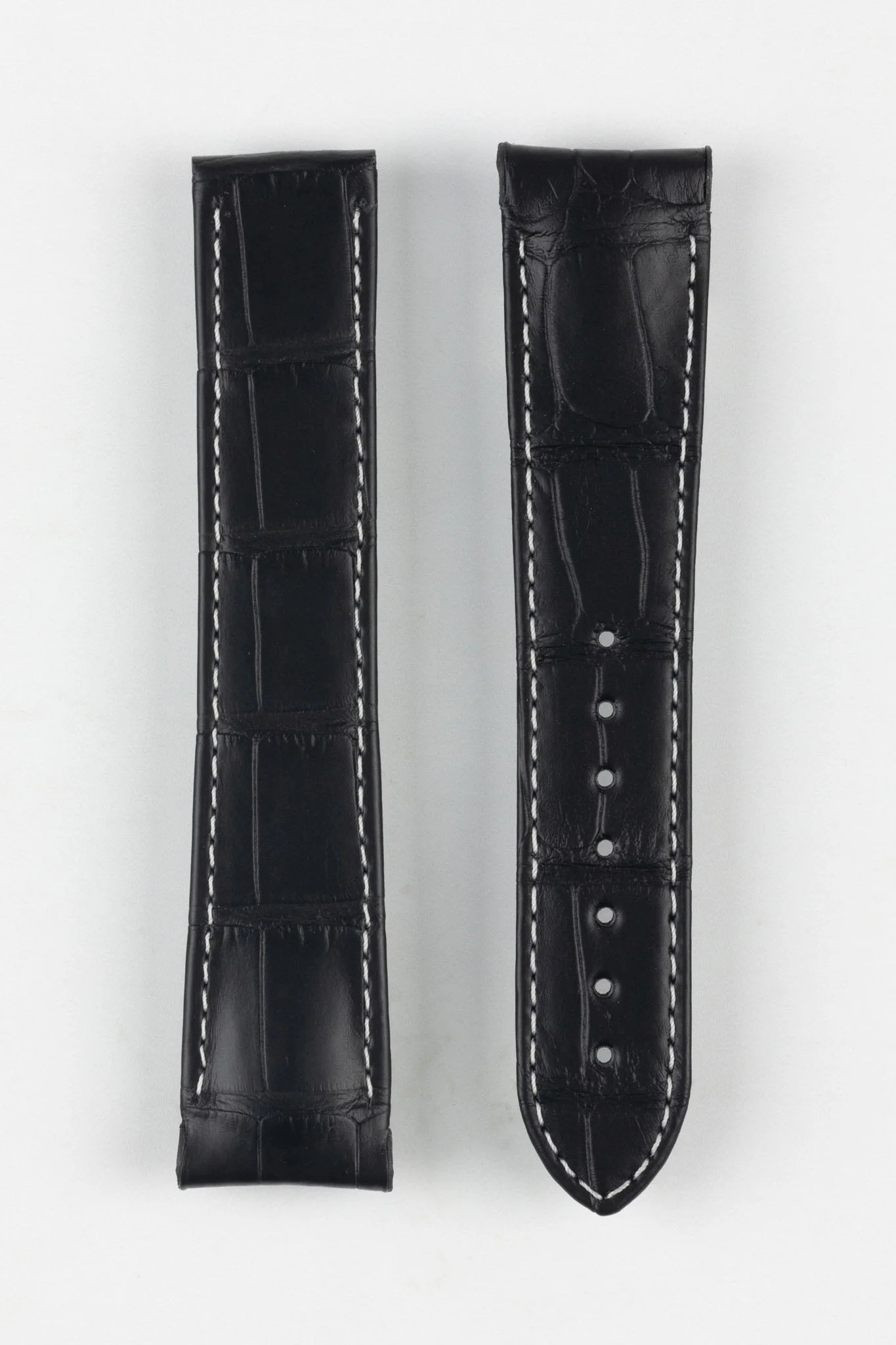 OMEGA CUZ005770 Speedmaster Moonphase 21mm Genuine Alligator Deployment Watch Strap in BLACK - Image 4