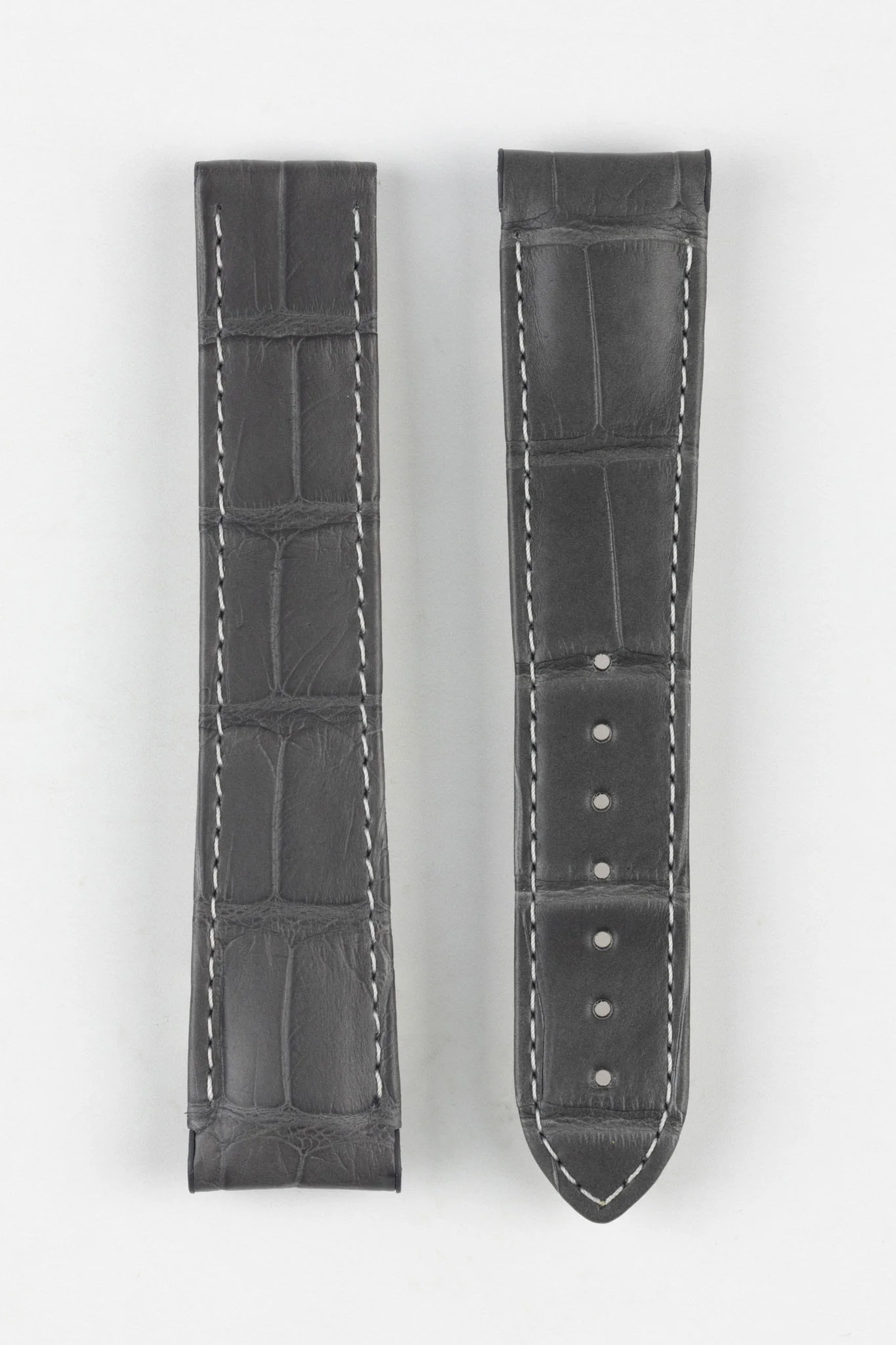 OMEGA CUZ005771 Speedmaster Moonphase 21mm Genuine Alligator Leather Deployment Watch Strap in GREY - Image 4