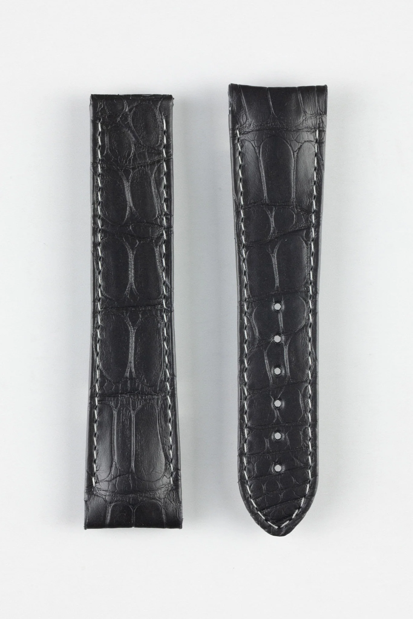 OMEGA CUZ005873 Speedmaster Moonphase 21mm Short Genuine Alligator Deployment Watch Strap in BLACK - Image 5