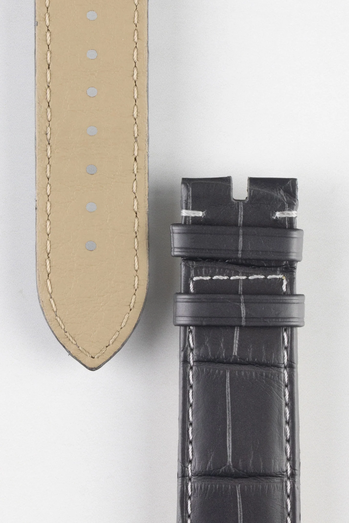 OMEGA CUZ007450 Seamaster 20mm Alligator Watch Strap - GREY - Image 3