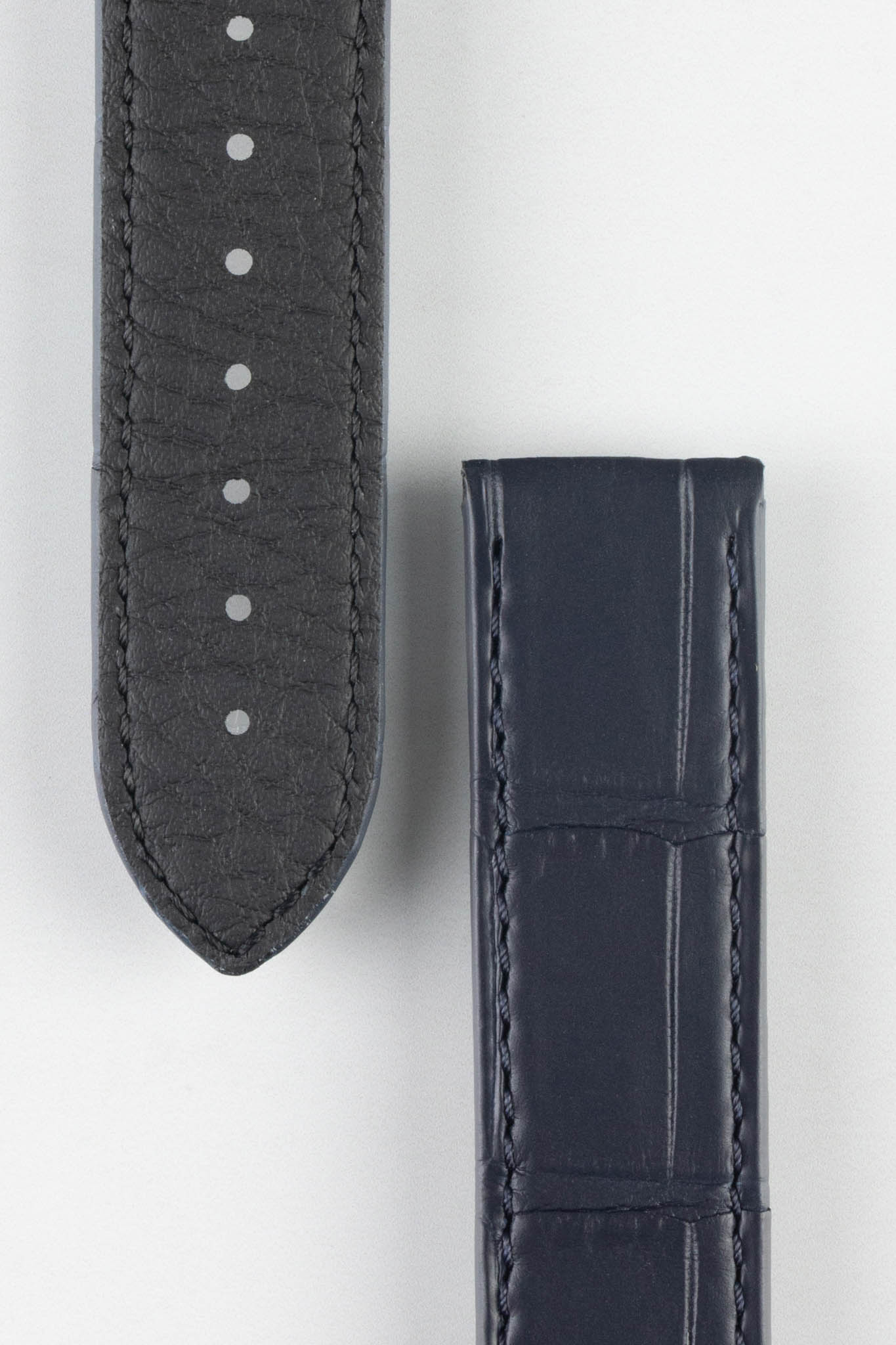 OMEGA CUZ007465 Seamaster Aqua Terra 20mm Alligator Leather Deployment Strap - BLUE - Image 2
