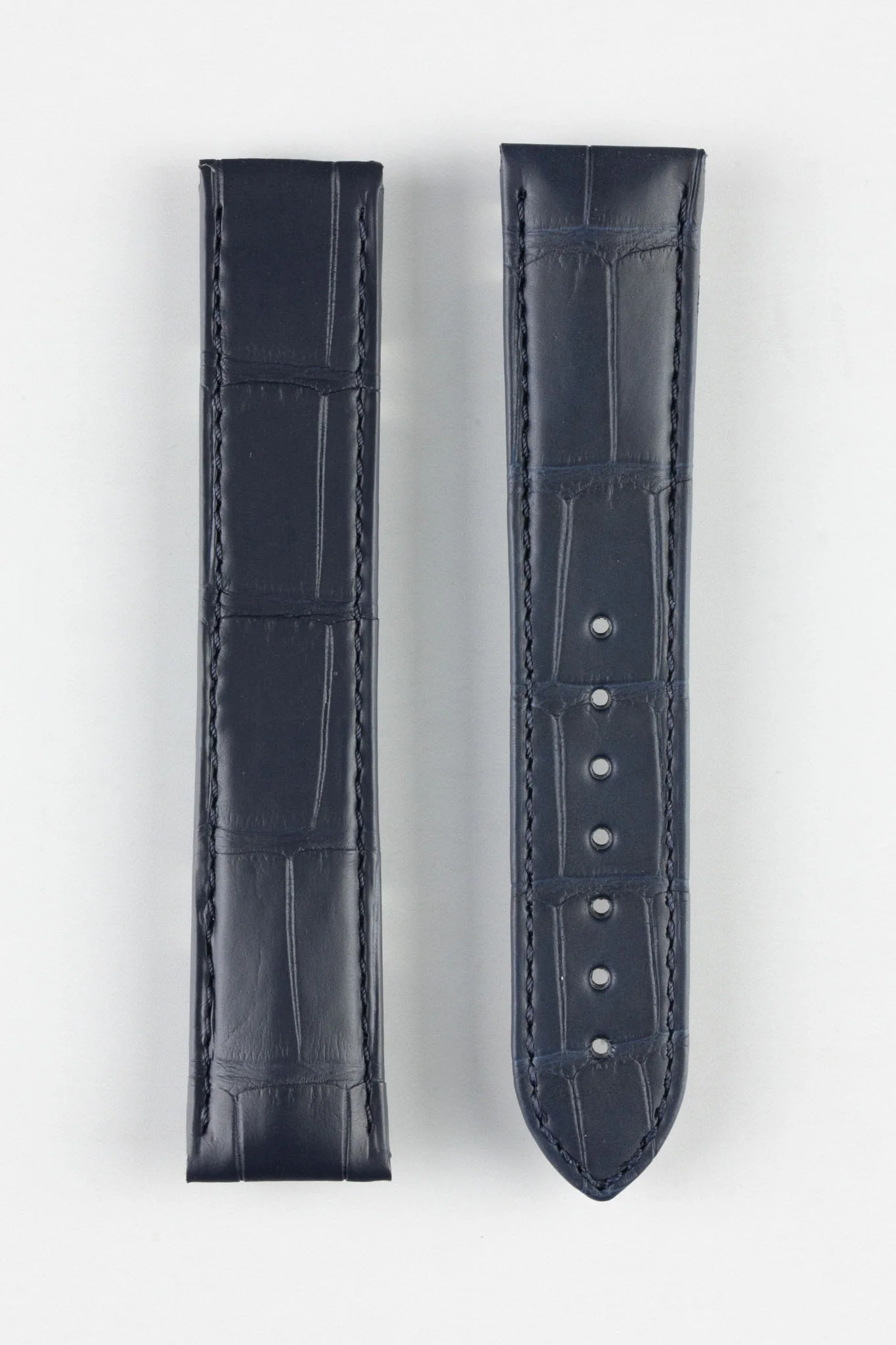 OMEGA CUZ007465 Seamaster Aqua Terra 20mm Alligator Leather Deployment Strap - BLUE - Image 4