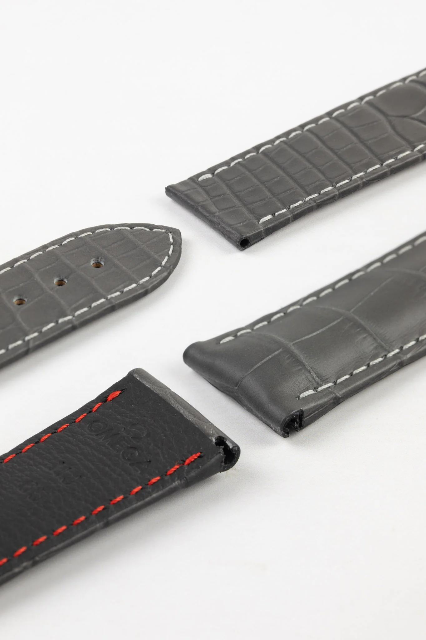 OMEGA CUZ009860 Speedmaster Alligator Watch Strap Tokyo 2020 Special in GREY - Image 4