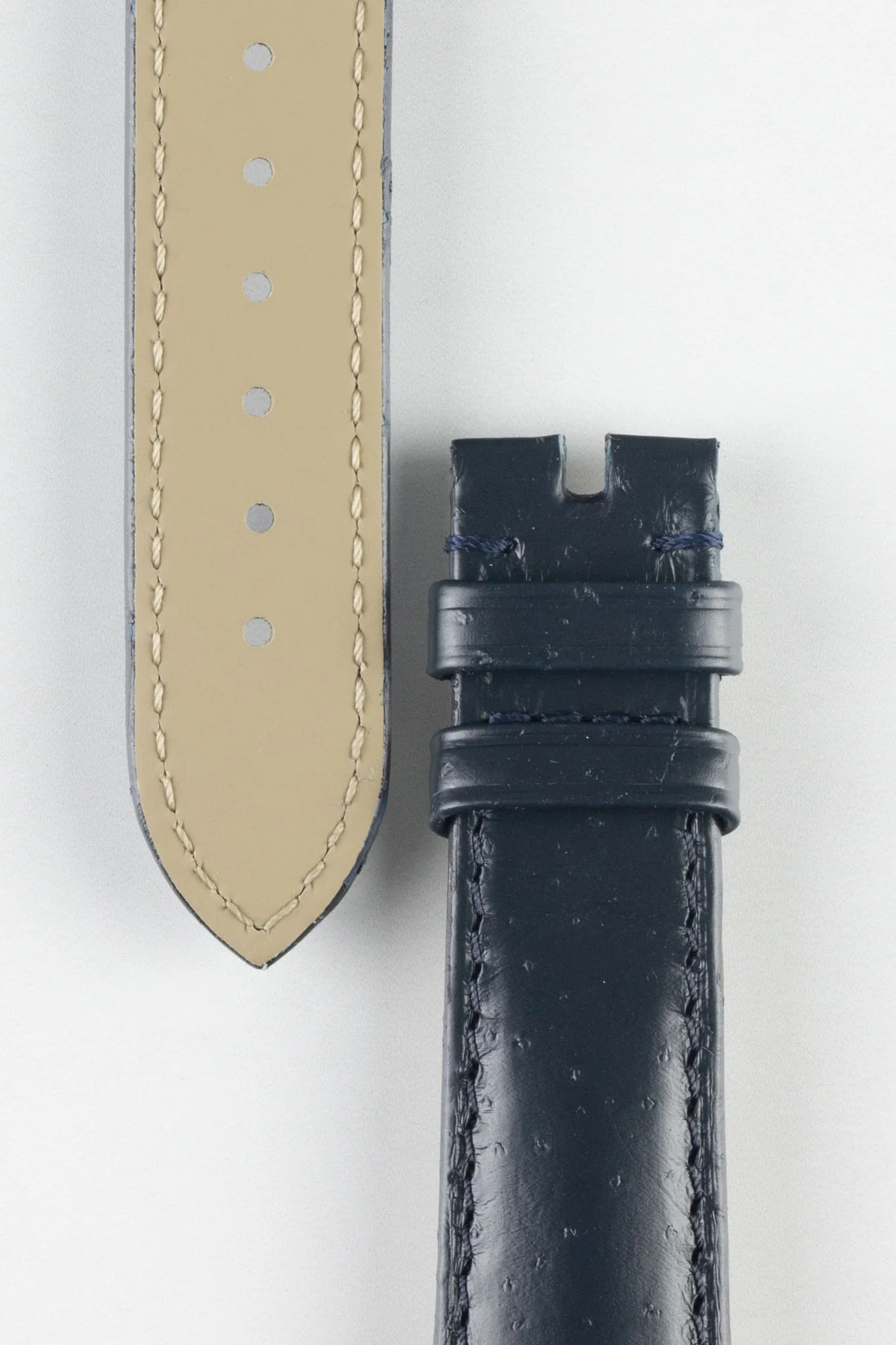 OMEGA CUZ010988 Seamaster Blue Sturgeon 19mm Leather Strap - BLUE - Image 3
