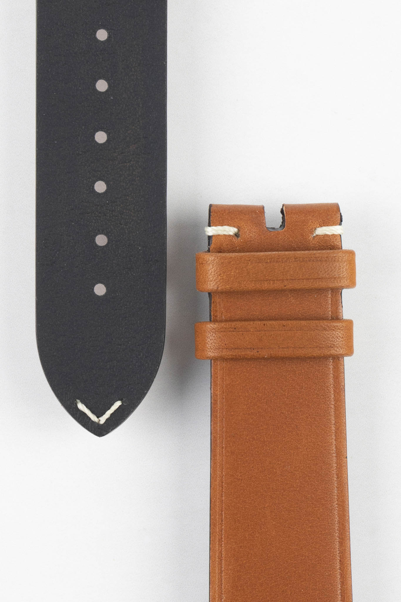 OMEGA CUZ012277 Vintage-Style Leather Watch Strap in GOLD BROWN - Image 2