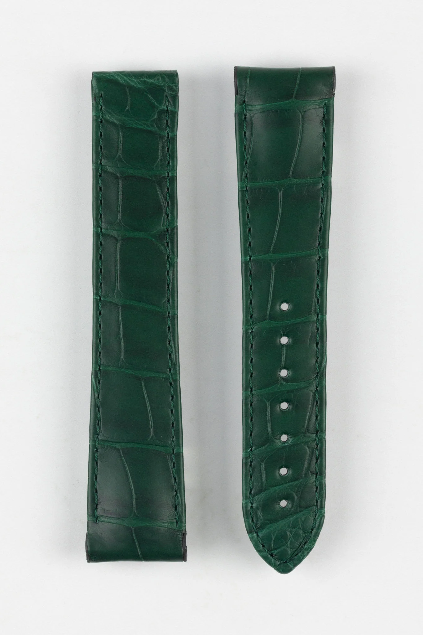 OMEGA CUZ013007 Speedmaster Moonphase 21mm Genuine Alligator Deployment Watch Strap in GREEN - Image 4