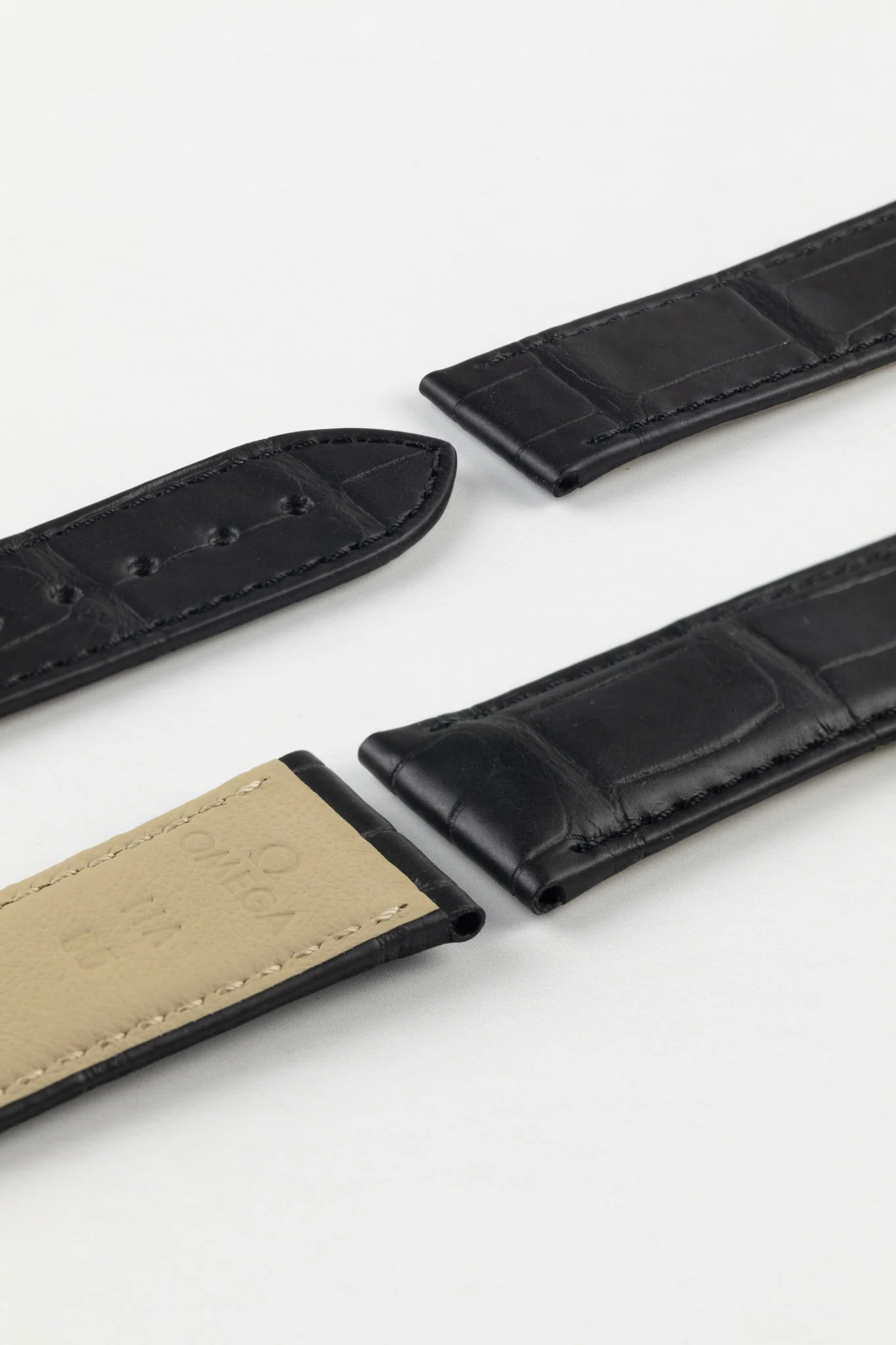 OMEGA CUZ013184 Aqua Terra Alligator Deployment Watch Strap in DARKEST GREEN - Image 3