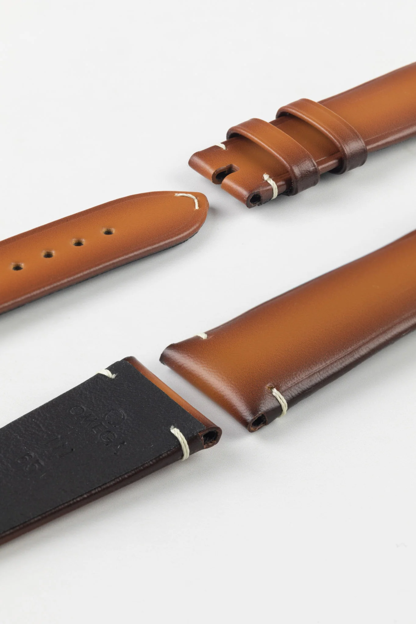OMEGA CUZ015426 Speedmaster 57 Vintage Style 20mm Leather Watch Strap - BROWN - Image 5