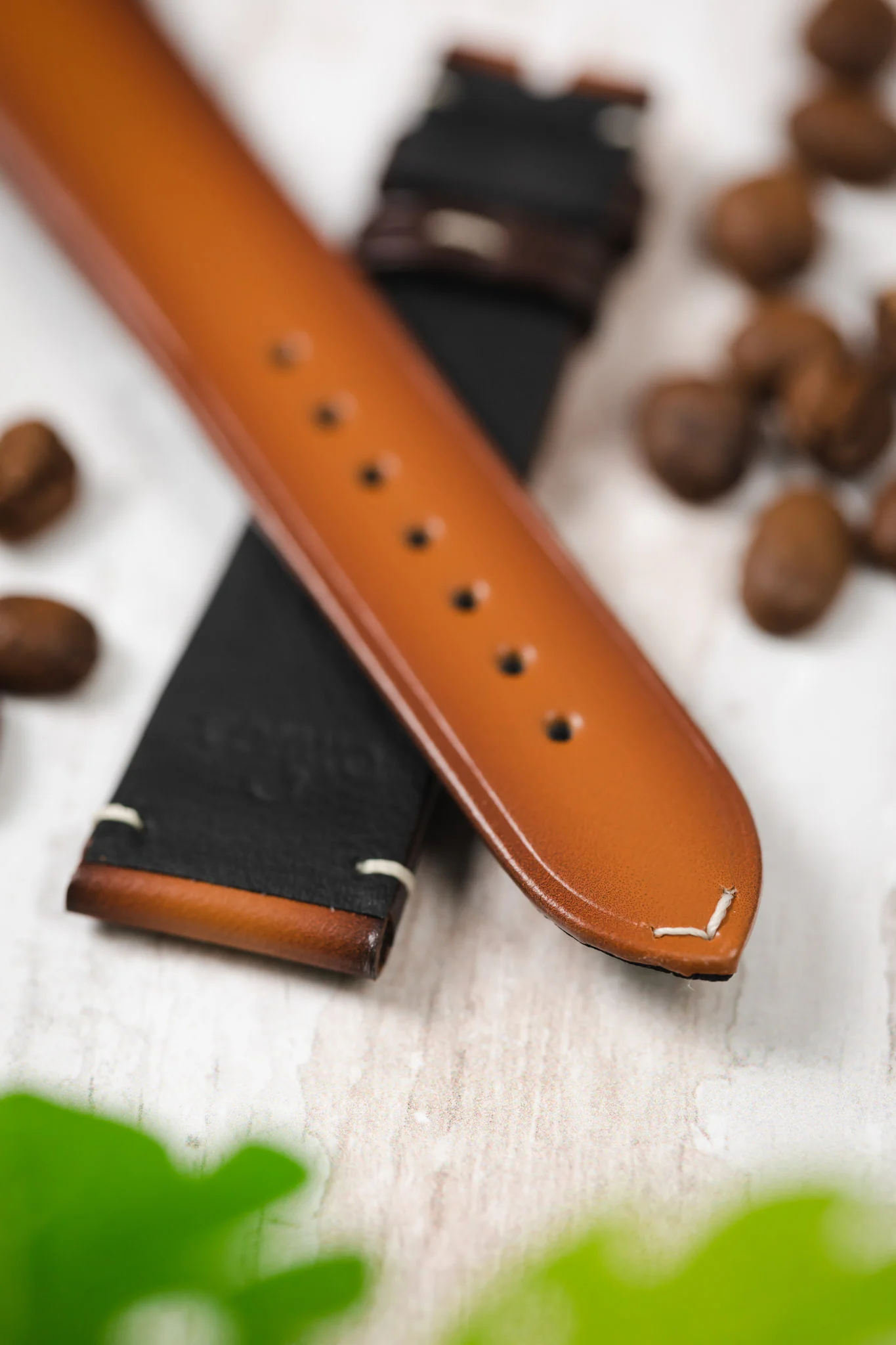 OMEGA CUZ015426 Speedmaster 57 Vintage Style 20mm Leather Watch Strap - BROWN - Image 6