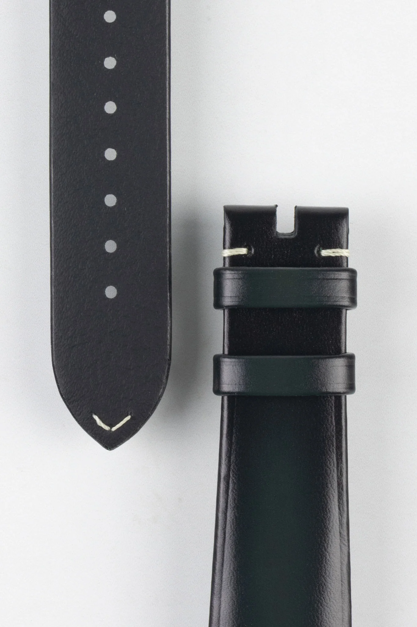 OMEGA CUZ015669 Speedmaster 57 Vintage Style 20mm Leather Watch Strap - DARK GREEN - Image 3