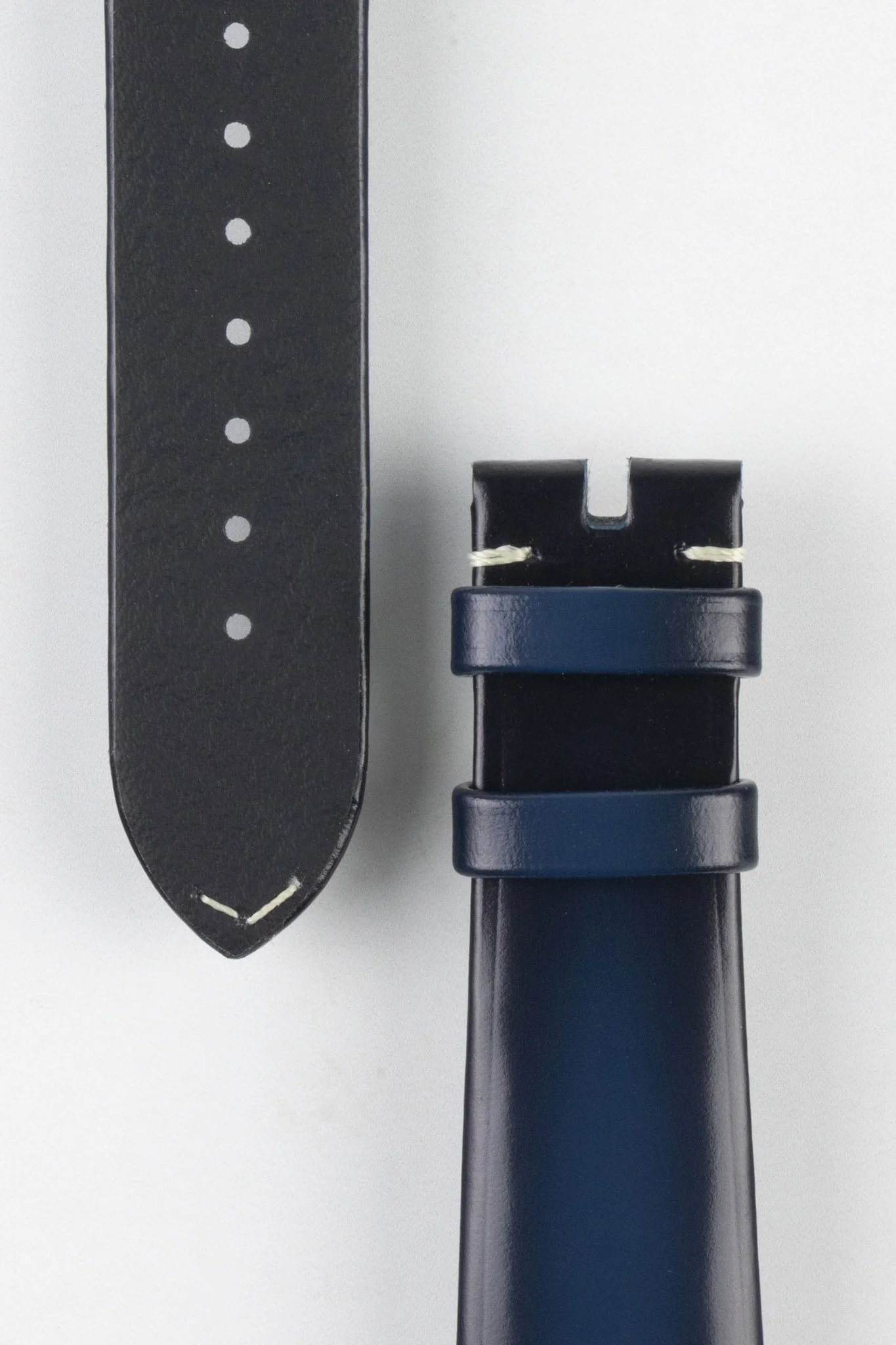 OMEGA CUZ015962 Speedmaster 57 Vintage Style 20mm Leather Watch Strap - BLUE - Image 3