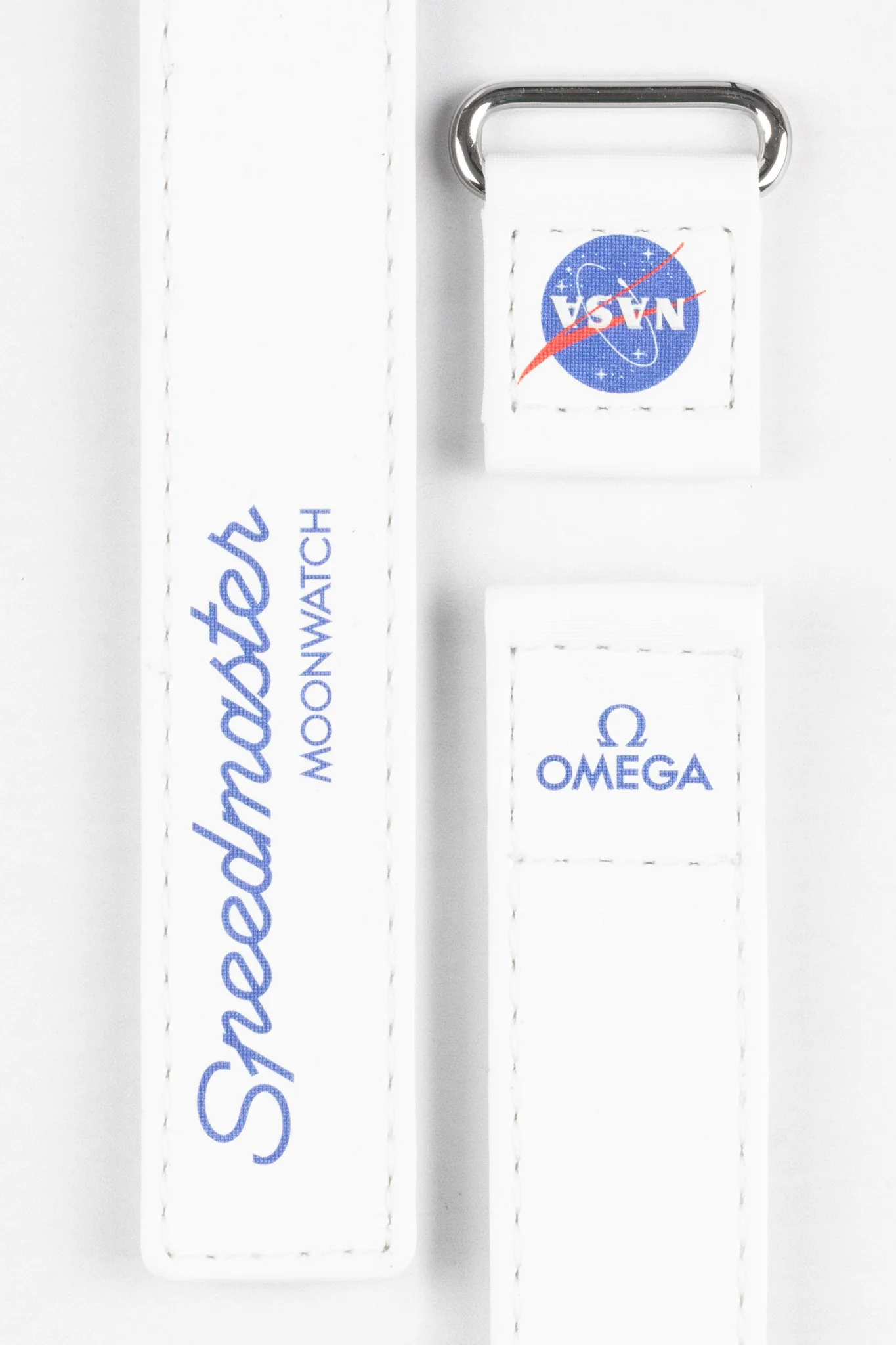 OMEGA CWZ016041 2-Piece NASA Speedmaster Moonwatch Velcro® Strap - WHITE - Image 4