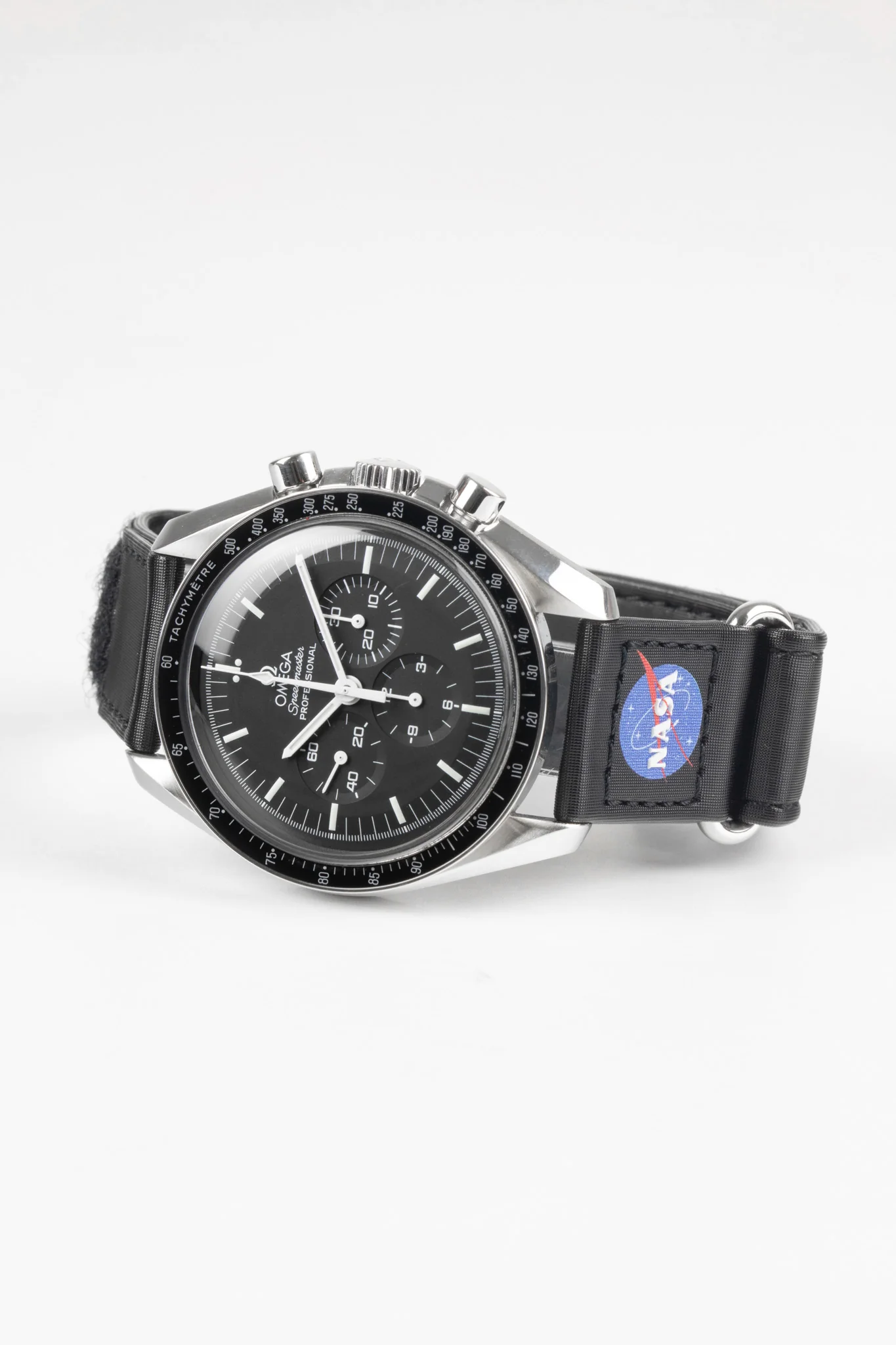 OMEGA CWZ016042 2-Piece NASA Speedmaster Moonwatch Velcro® Strap - BLACK - Image 3