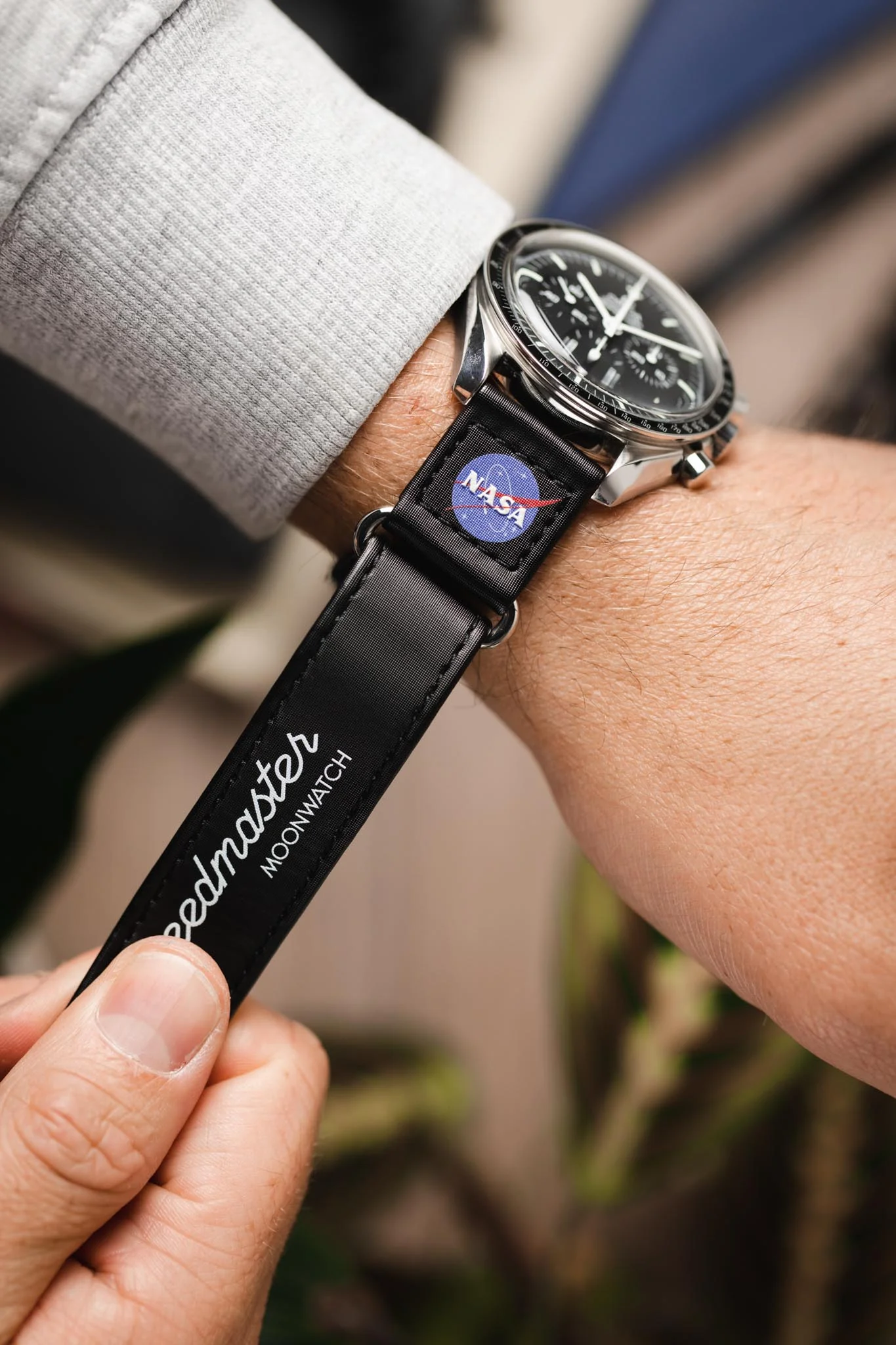 OMEGA CWZ016042 2-Piece NASA Speedmaster Moonwatch Velcro® Strap - BLACK - Image 5