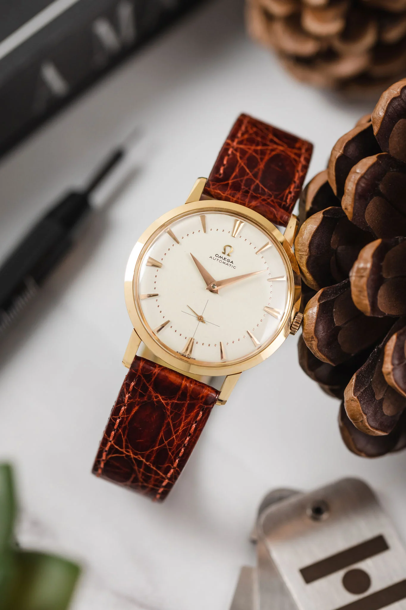OMEGA De Ville Trésor 34mm - 18K Gold - Image 6