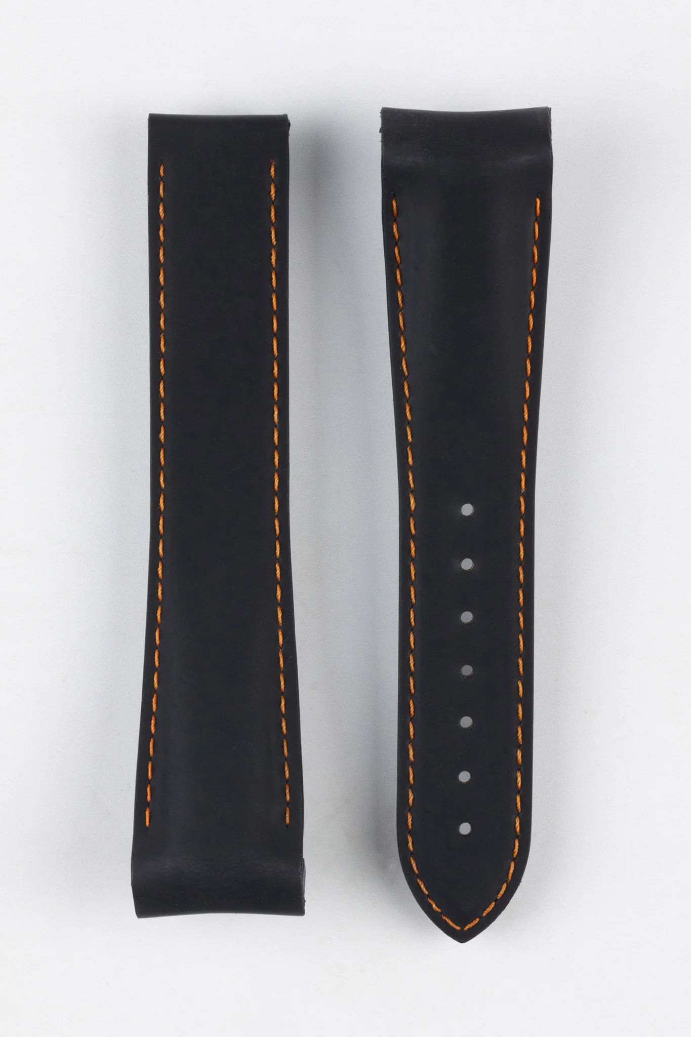 OMEGA Planet Ocean Deployment Rubber Watch Strap in BLACK / ORANGE - Image 4